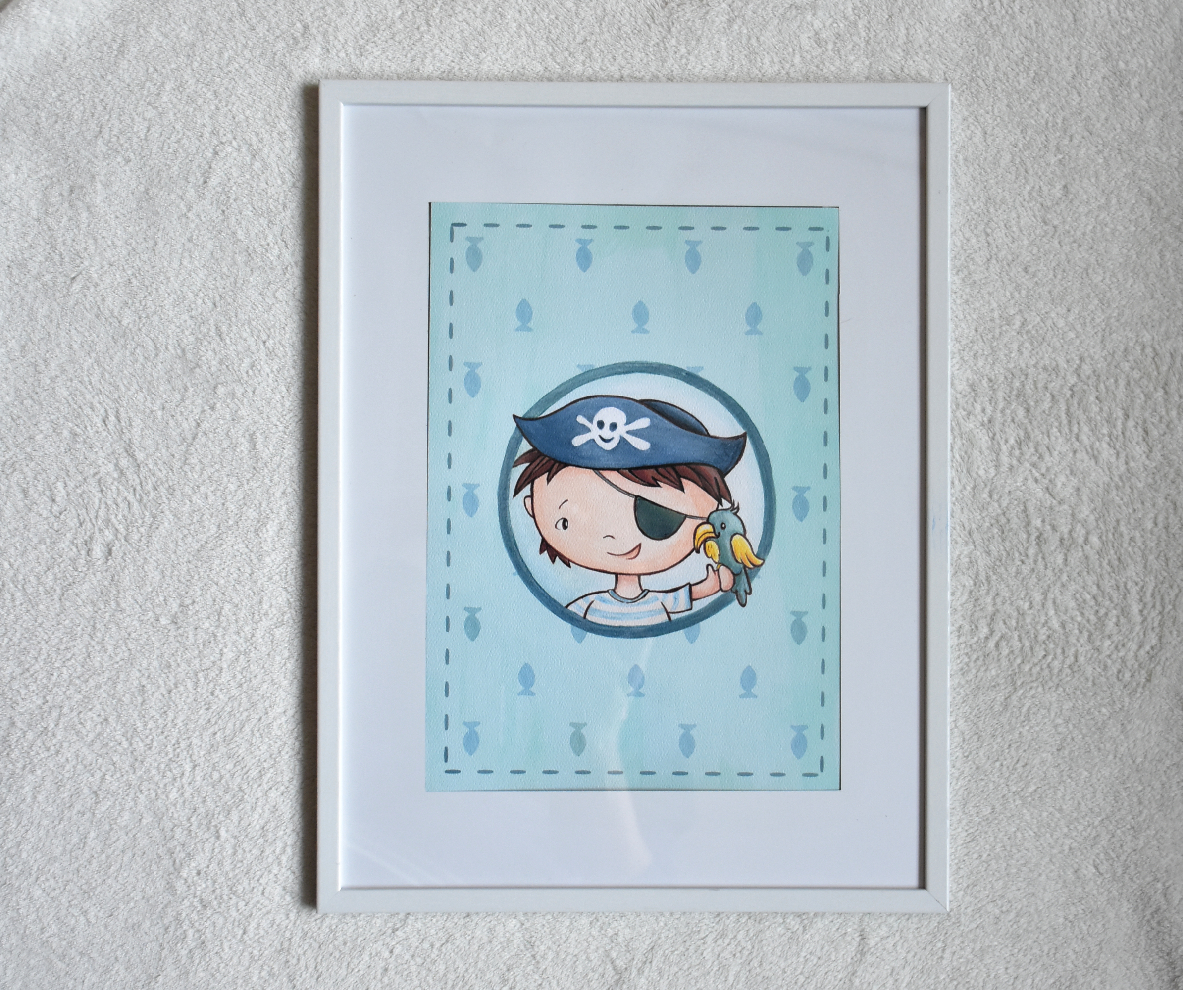 Kis kalóz fiú - Nyomtatott illusztráció