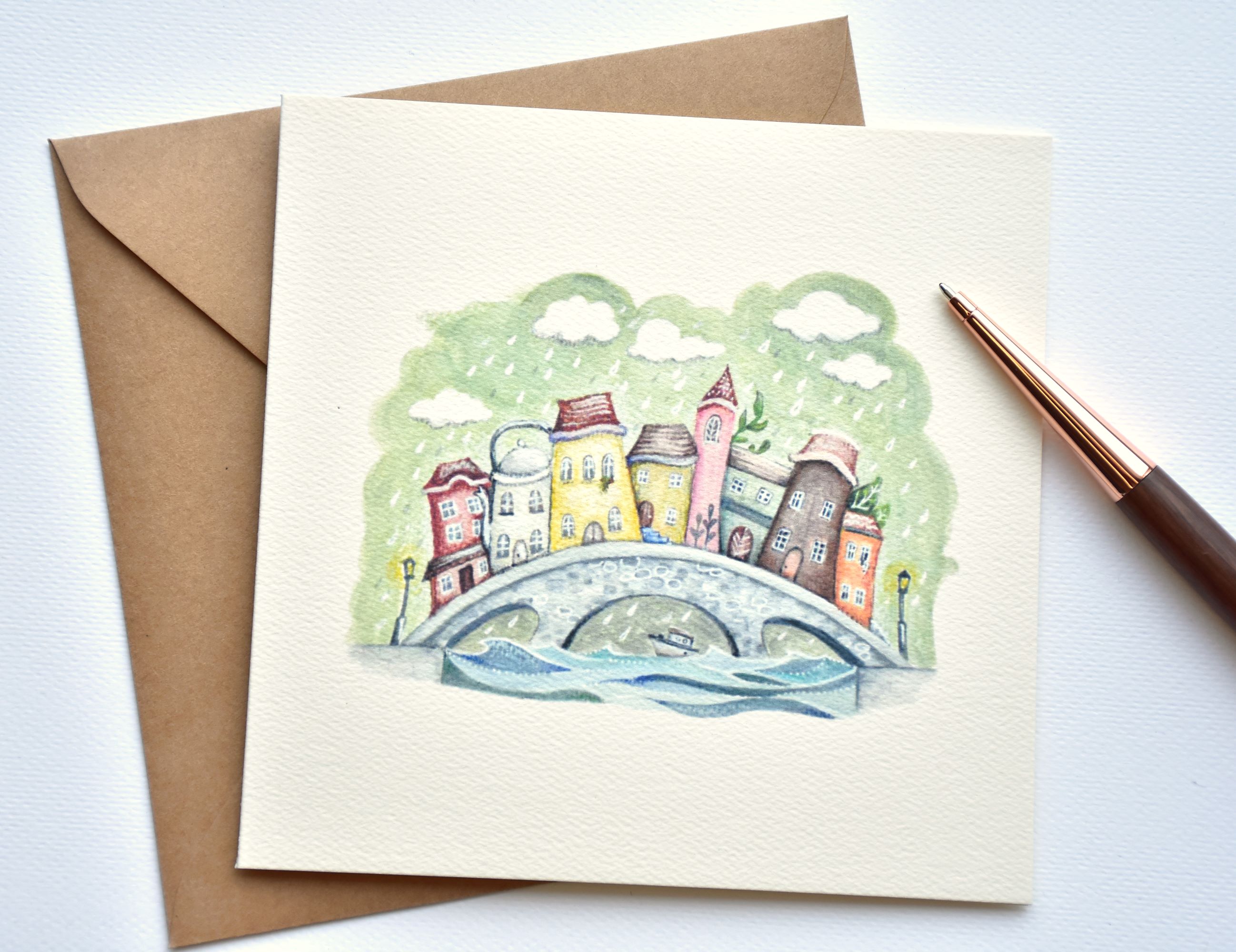 Esős nap - Üdvözlő kártya