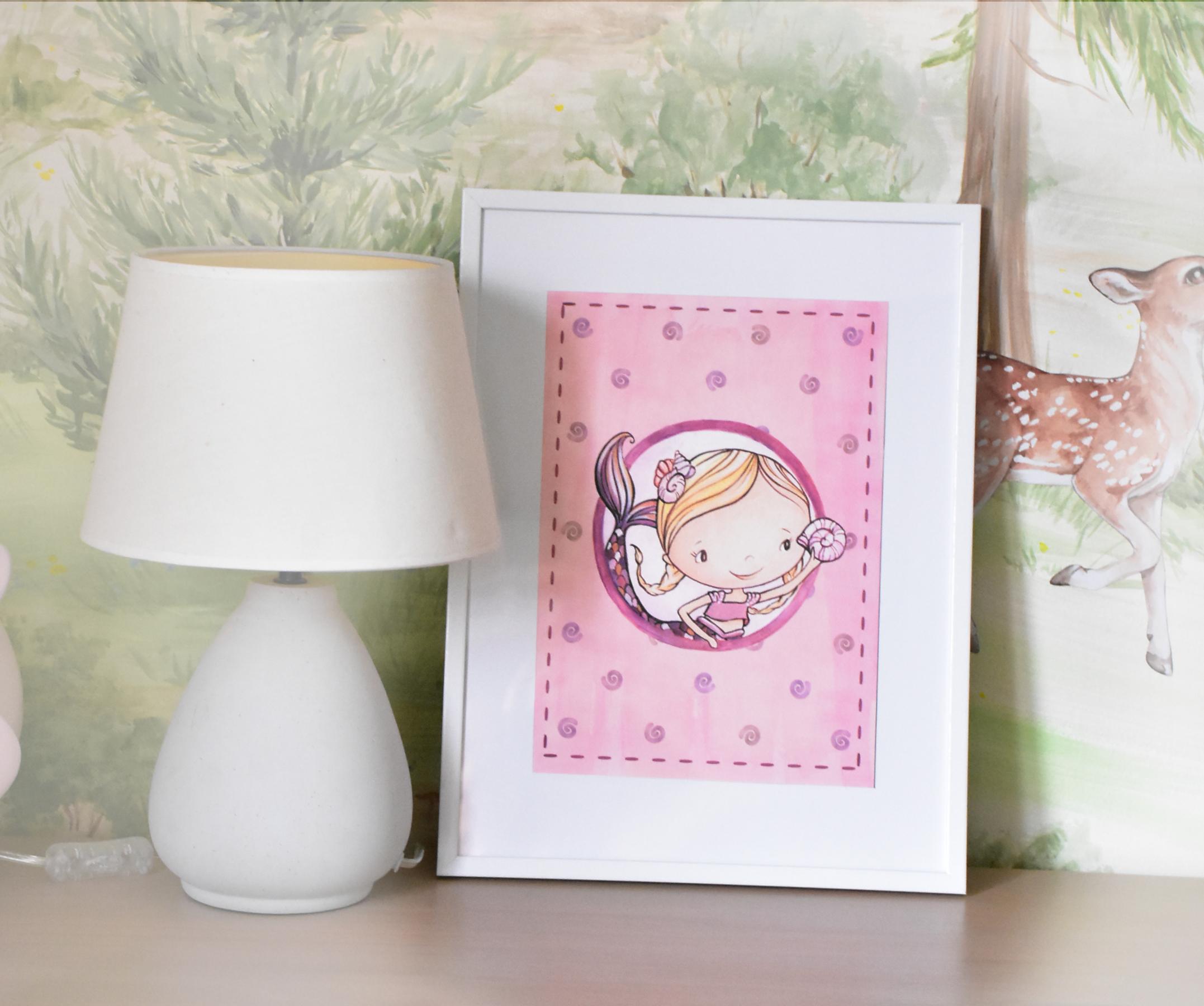 Kis sellő - Nyomtatott illusztráció