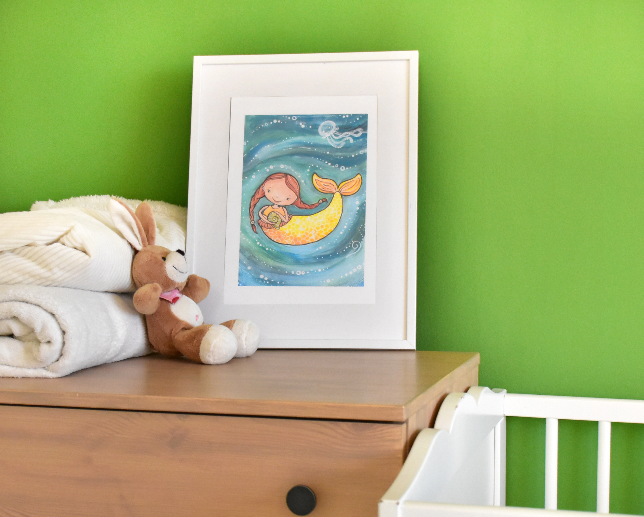 Kis sellő lány - Nyomtatott illusztráció