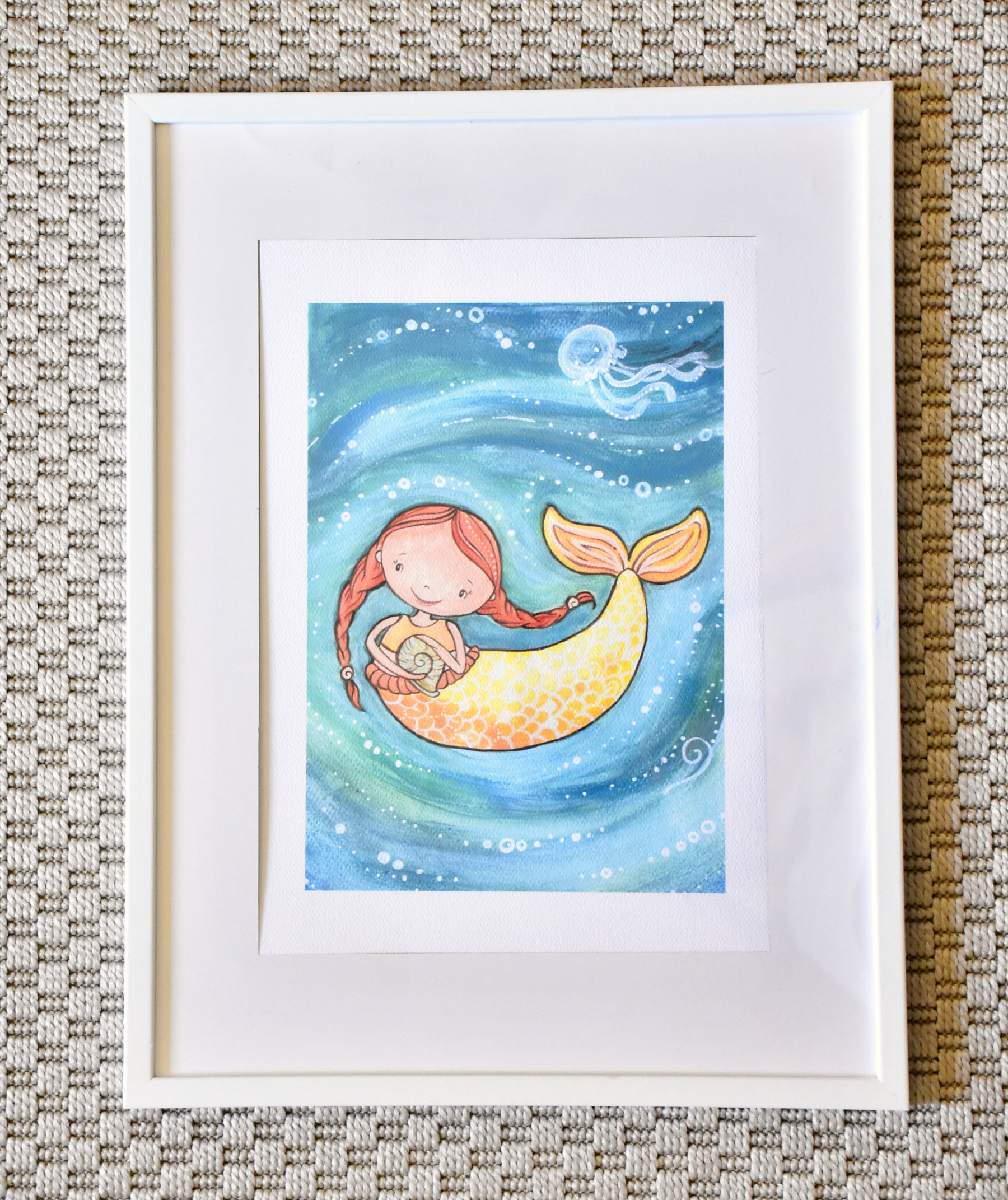 Kis sellő lány - Nyomtatott illusztráció