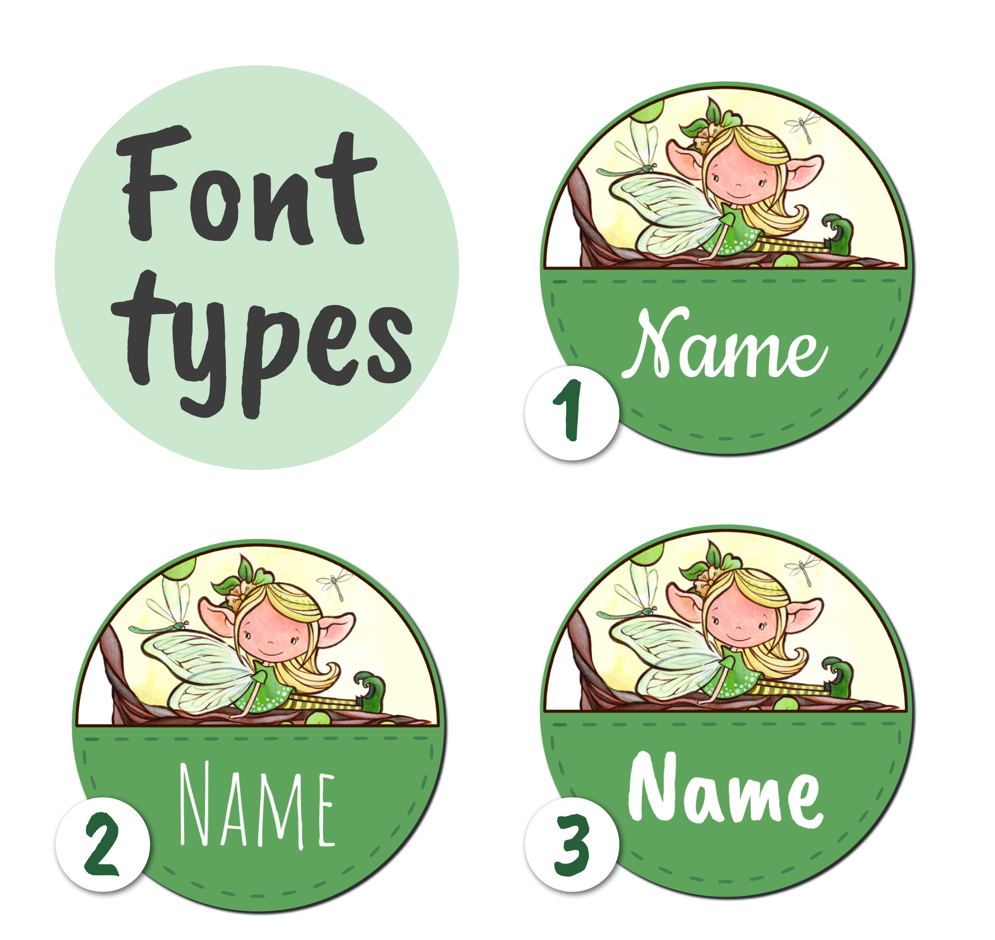 Erdő tündérke - Egyedi ajtótábla saját névvel