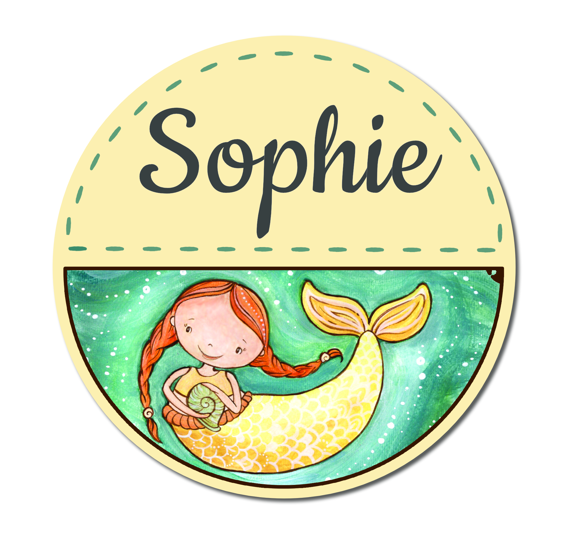 Kis sellő - Egyedi ajtótábla saját névvel