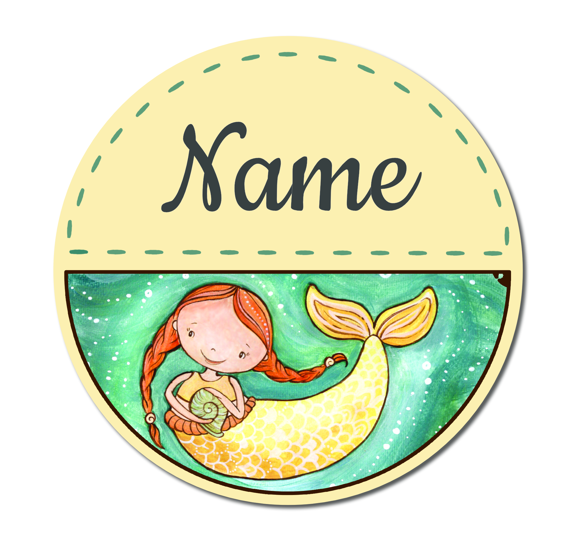 Kis sellő - Egyedi ajtótábla saját névvel