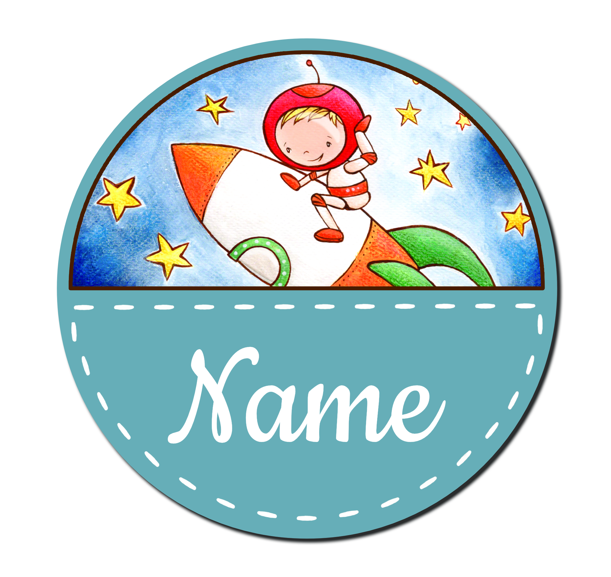 Kis űrhajós fiú - Egyedi ajtótábla saját névvel