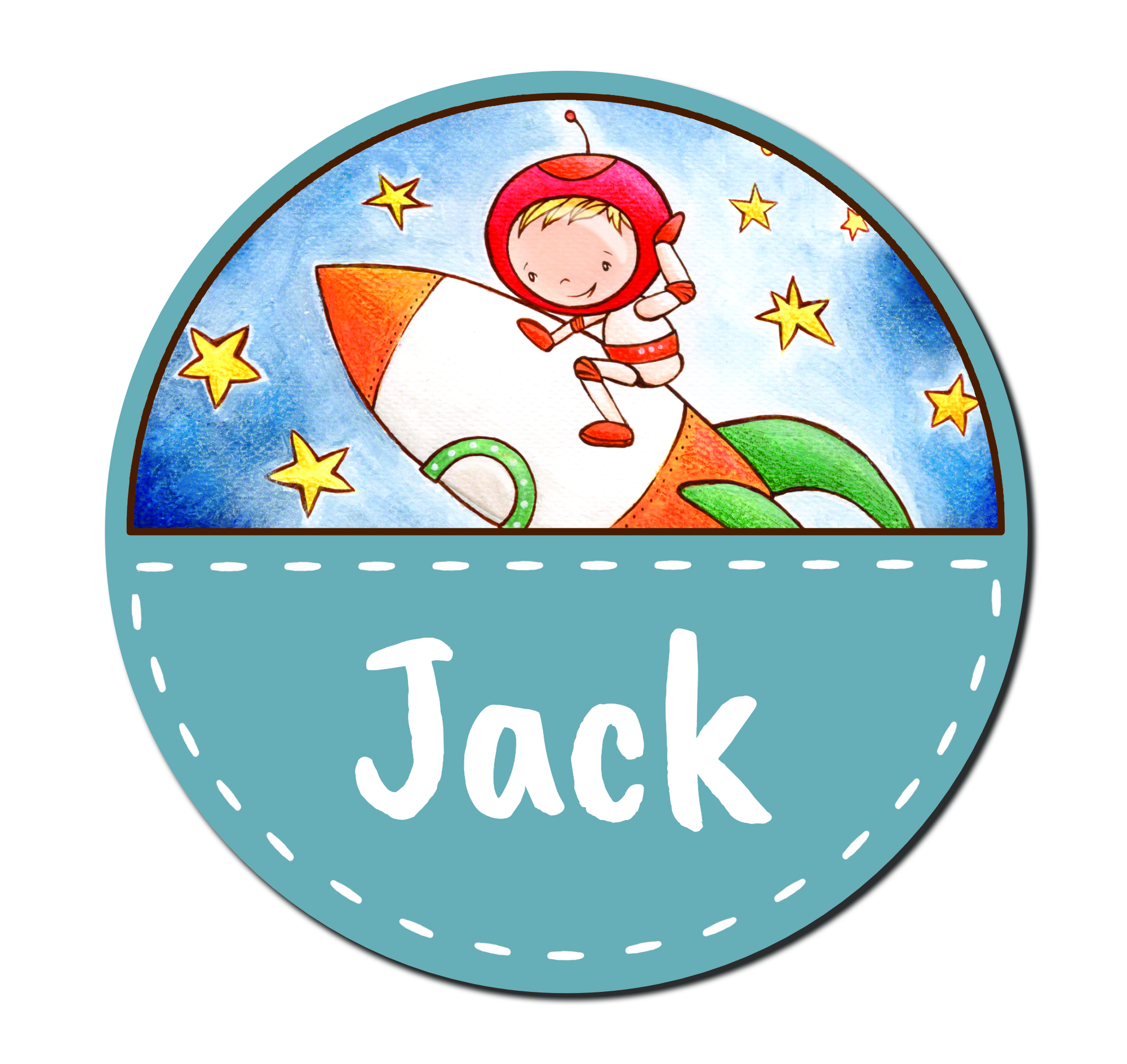 Kis űrhajós fiú - Egyedi ajtótábla saját névvel