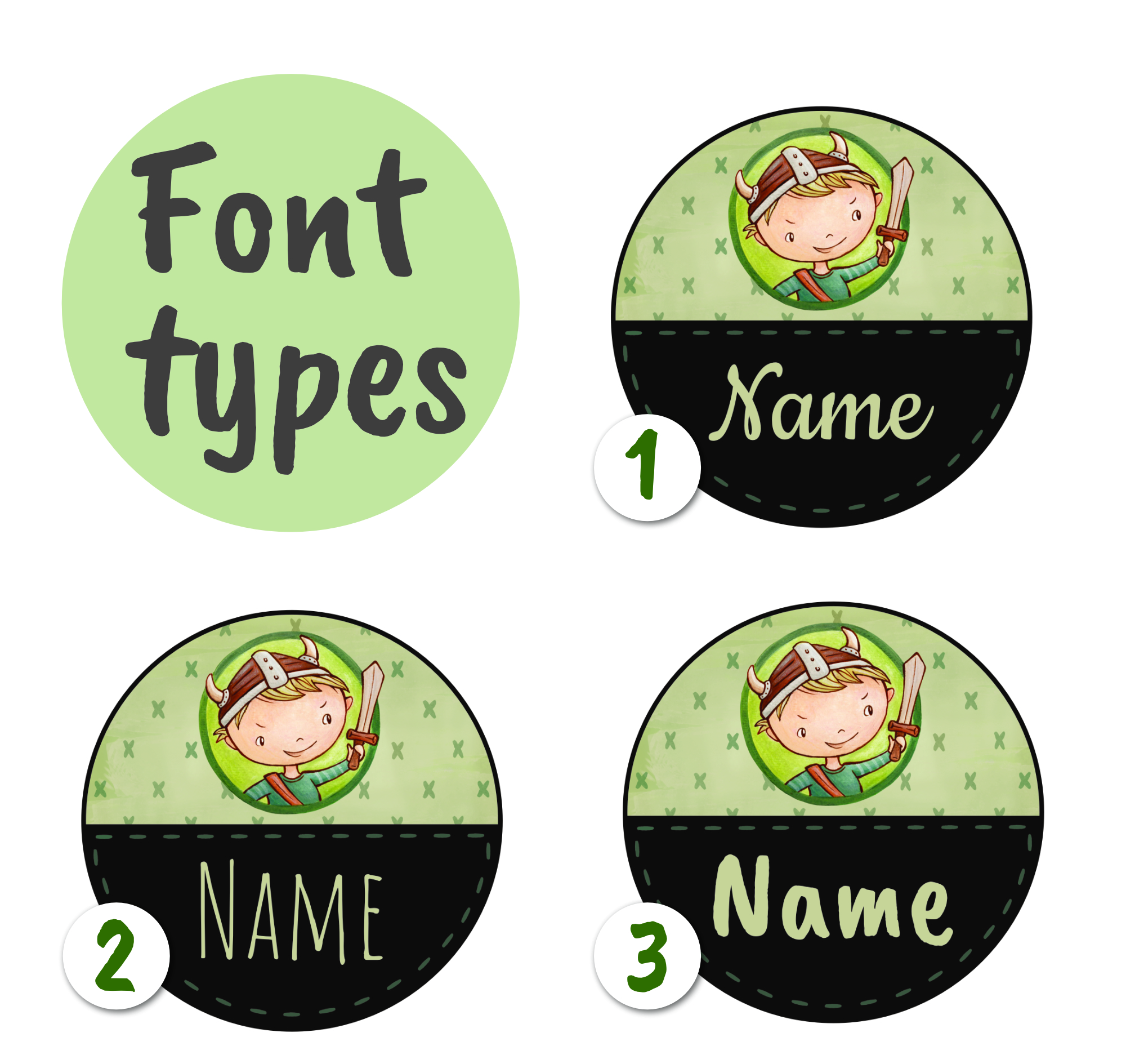 Kis viking fiú - Egyedi ajtótábla saját névvel