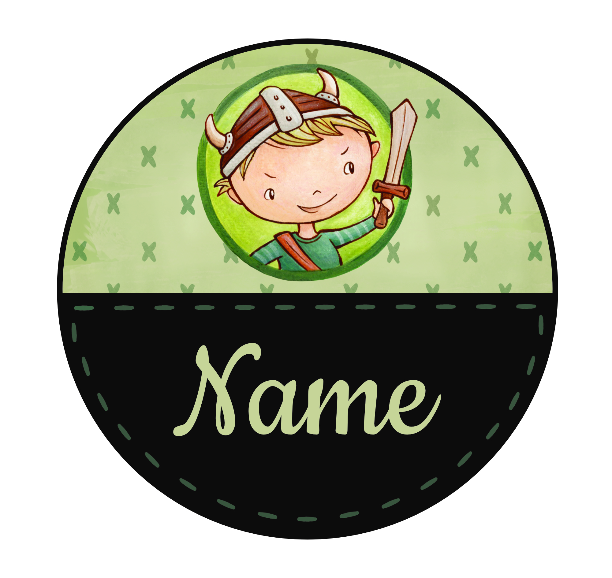 Kis viking fiú - Egyedi ajtótábla saját névvel