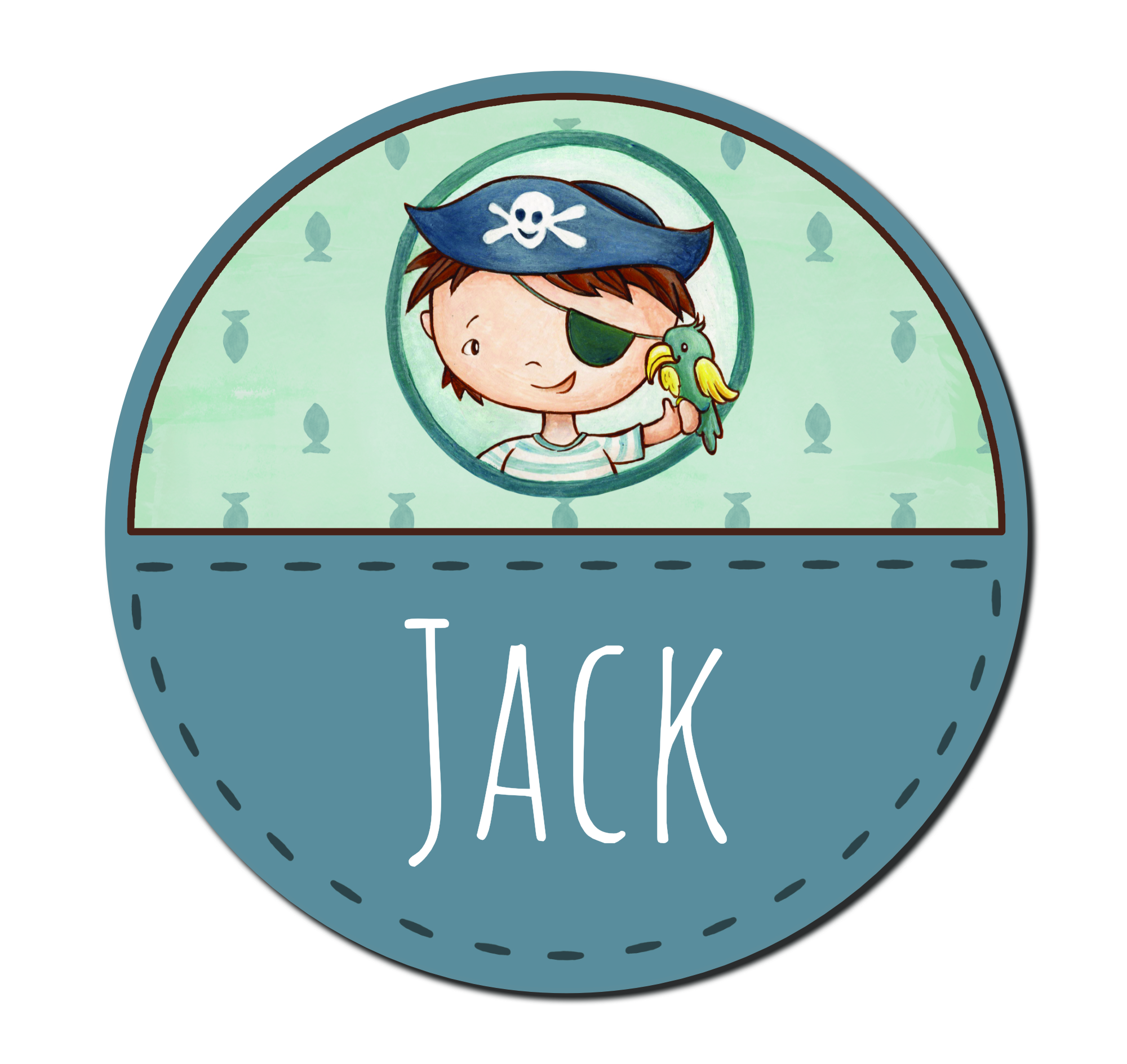 Kis kalóz - Egyedi ajtótábla saját névvel