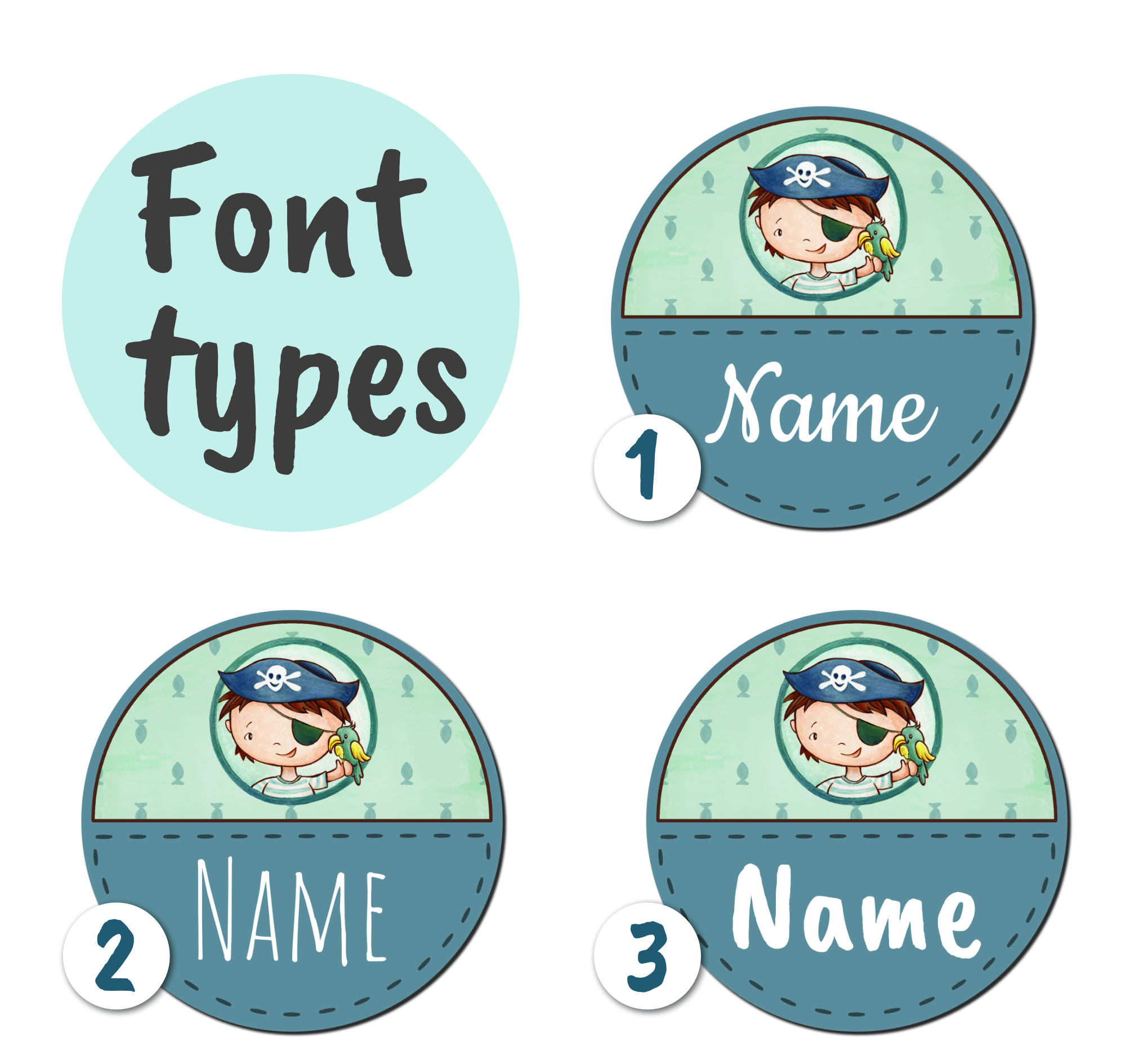 Kis kalóz - Egyedi ajtótábla saját névvel