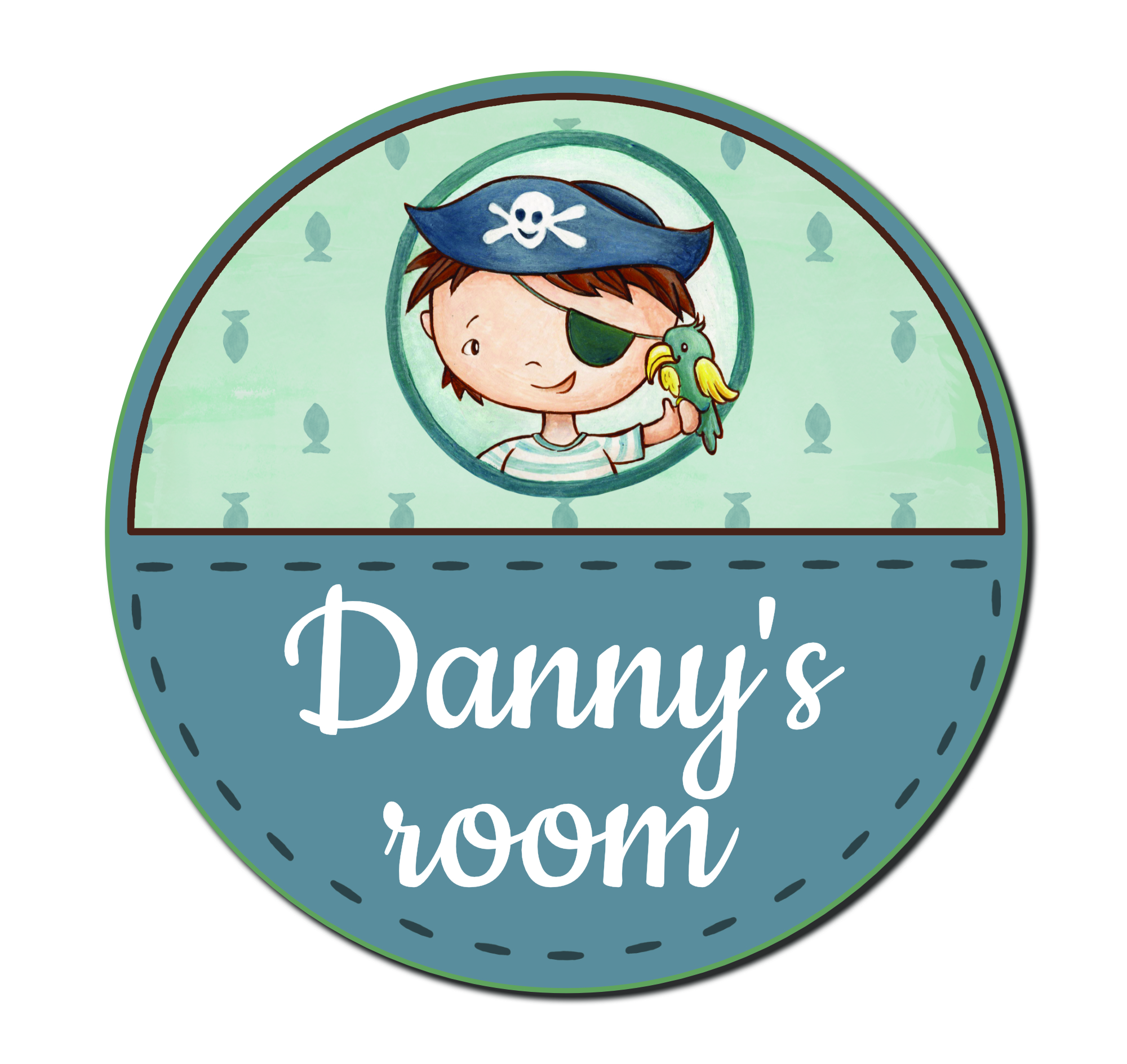 Kis kalóz - Egyedi ajtótábla saját névvel