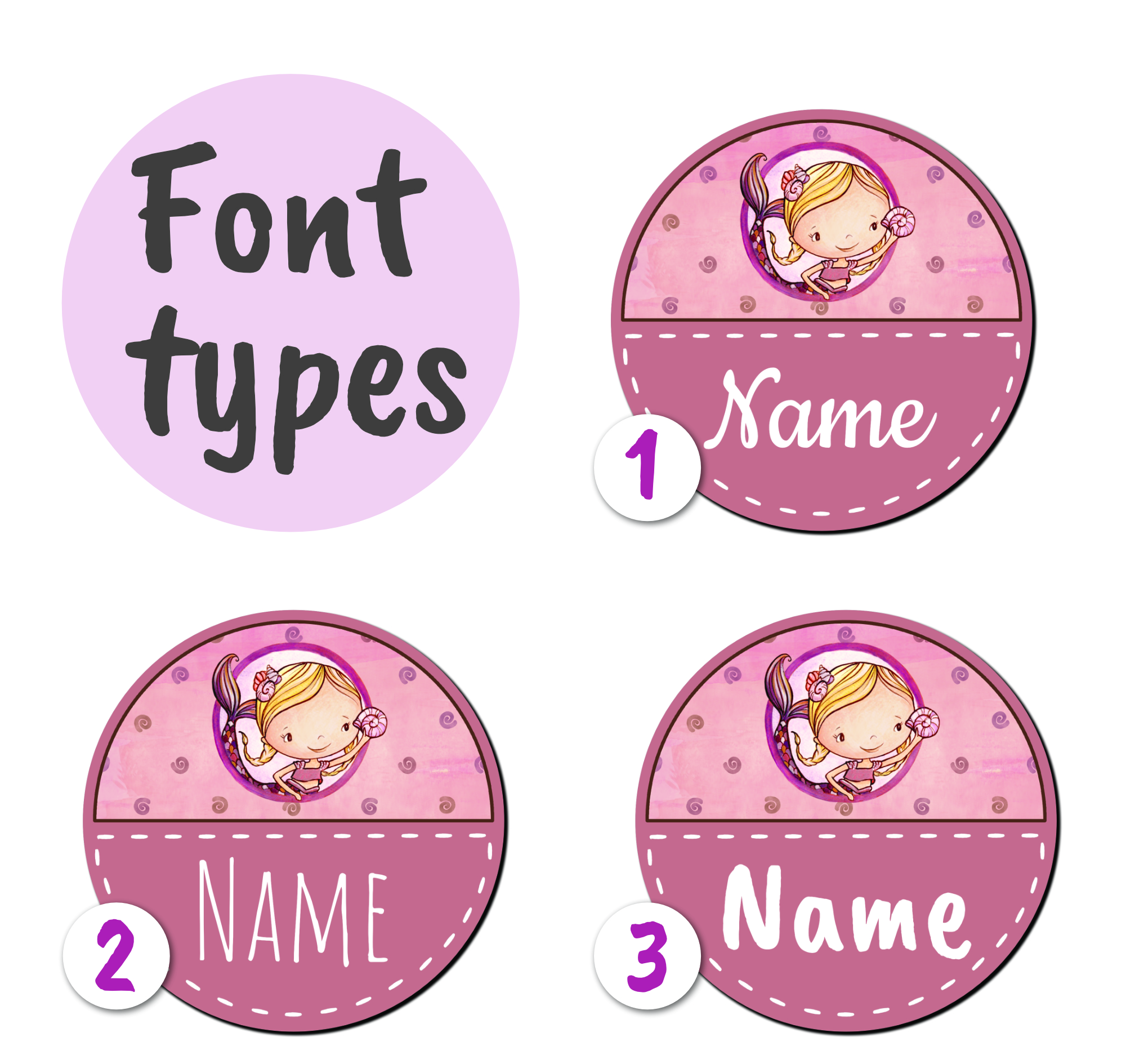 Kis sellő lány - Egyedi ajtótábla saját névvel