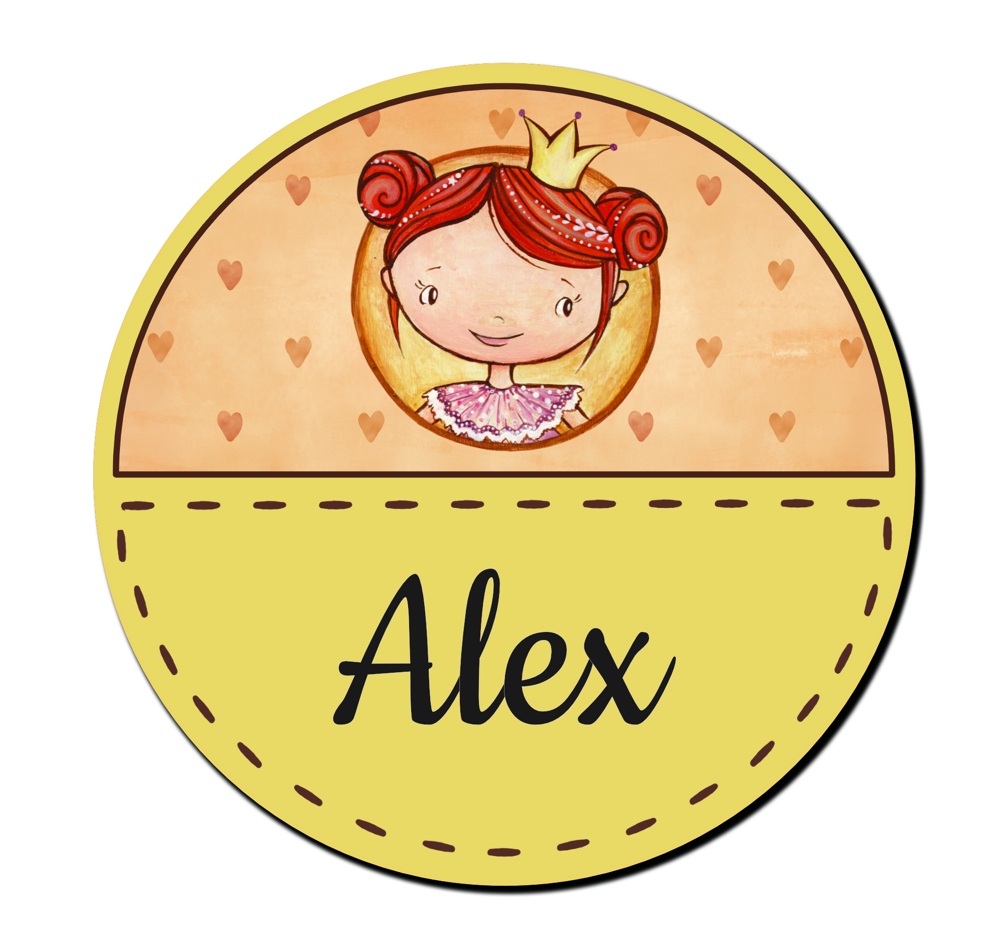 Kis hercegnő - Egyedi ajtótábla saját névvel