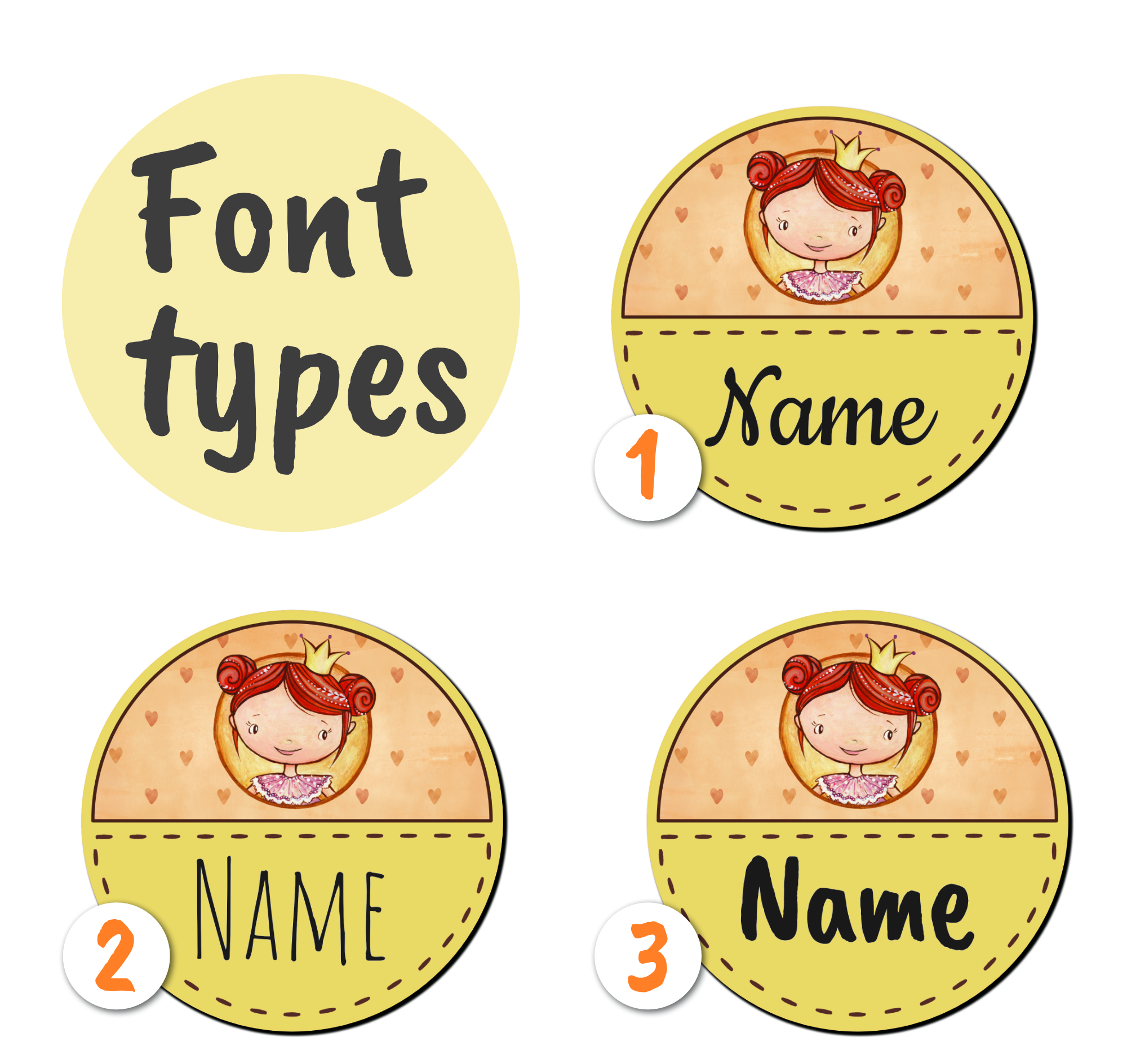 Kis hercegnő - Egyedi ajtótábla saját névvel