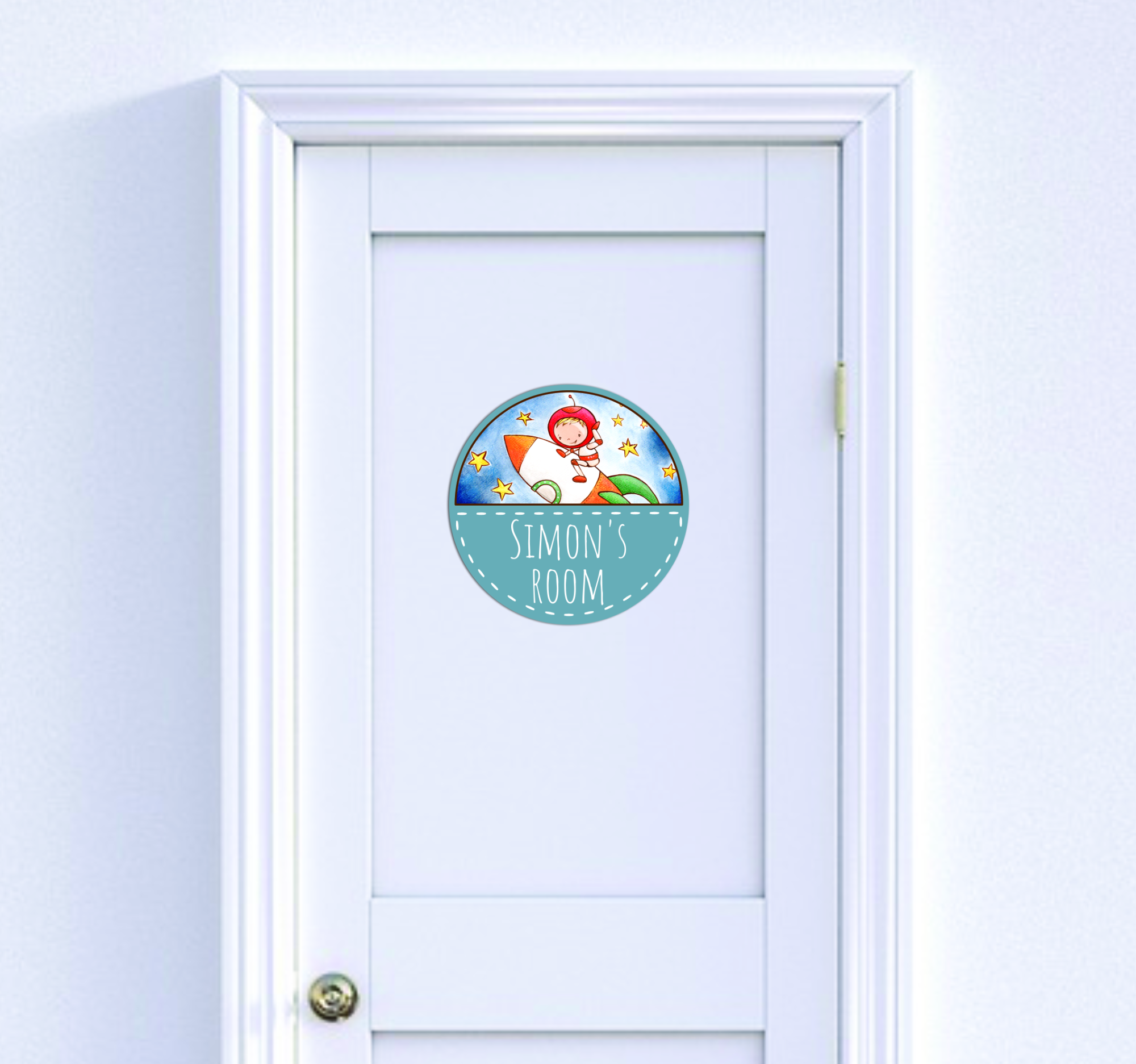 Kis űrhajós fiú - Egyedi ajtótábla saját névvel