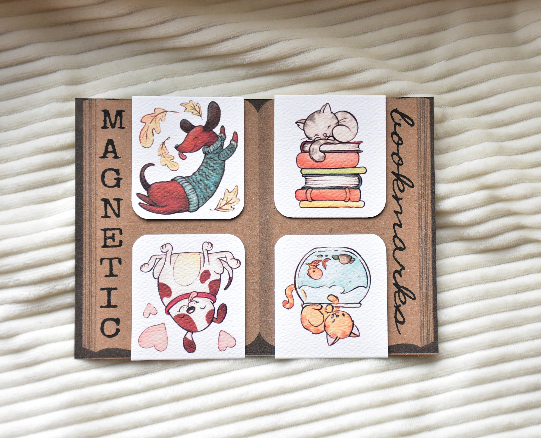 Kutyusok és cicusok - mágneses könyvjelzők