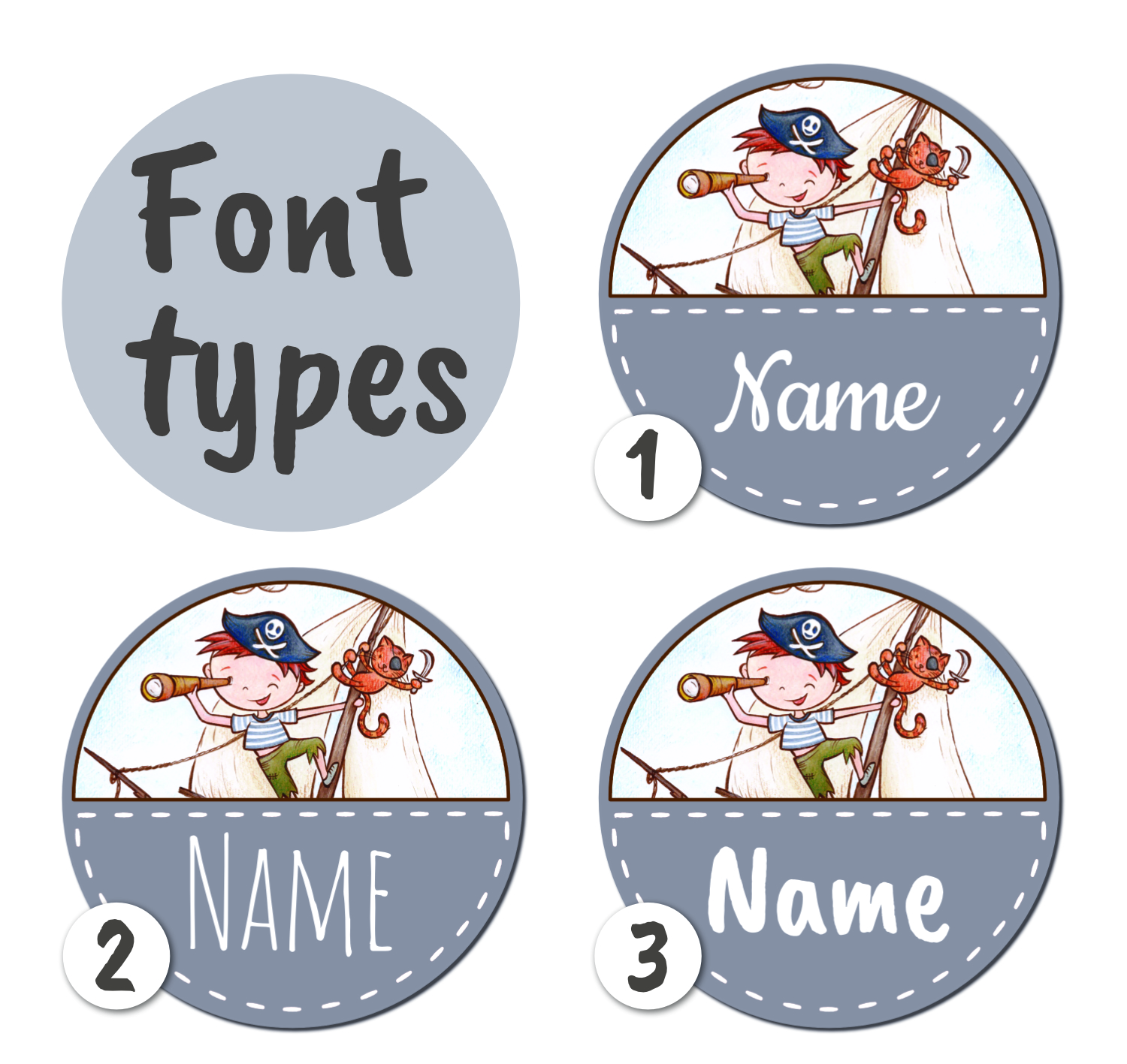 Kis kalóz fiú - Egyedi ajtótábla saját névvel