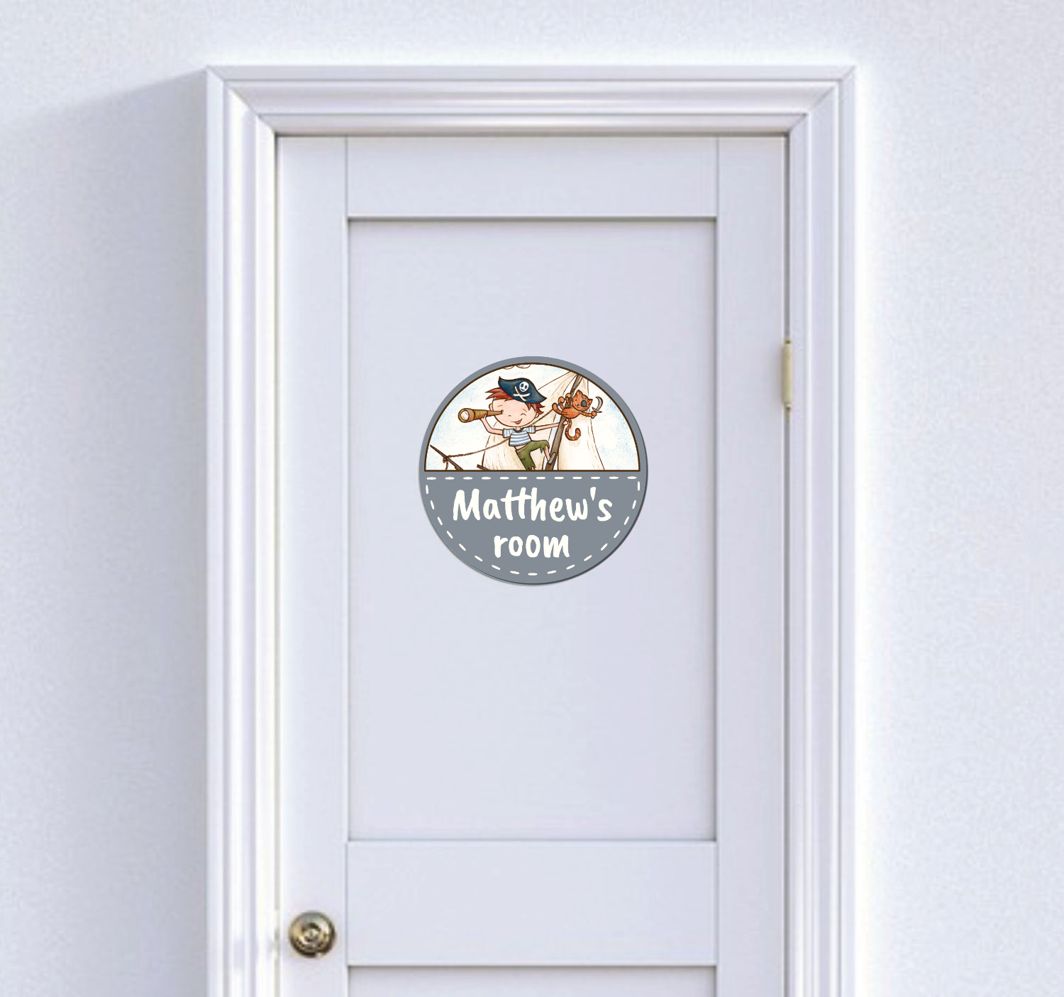 Kis kalóz fiú - Egyedi ajtótábla saját névvel
