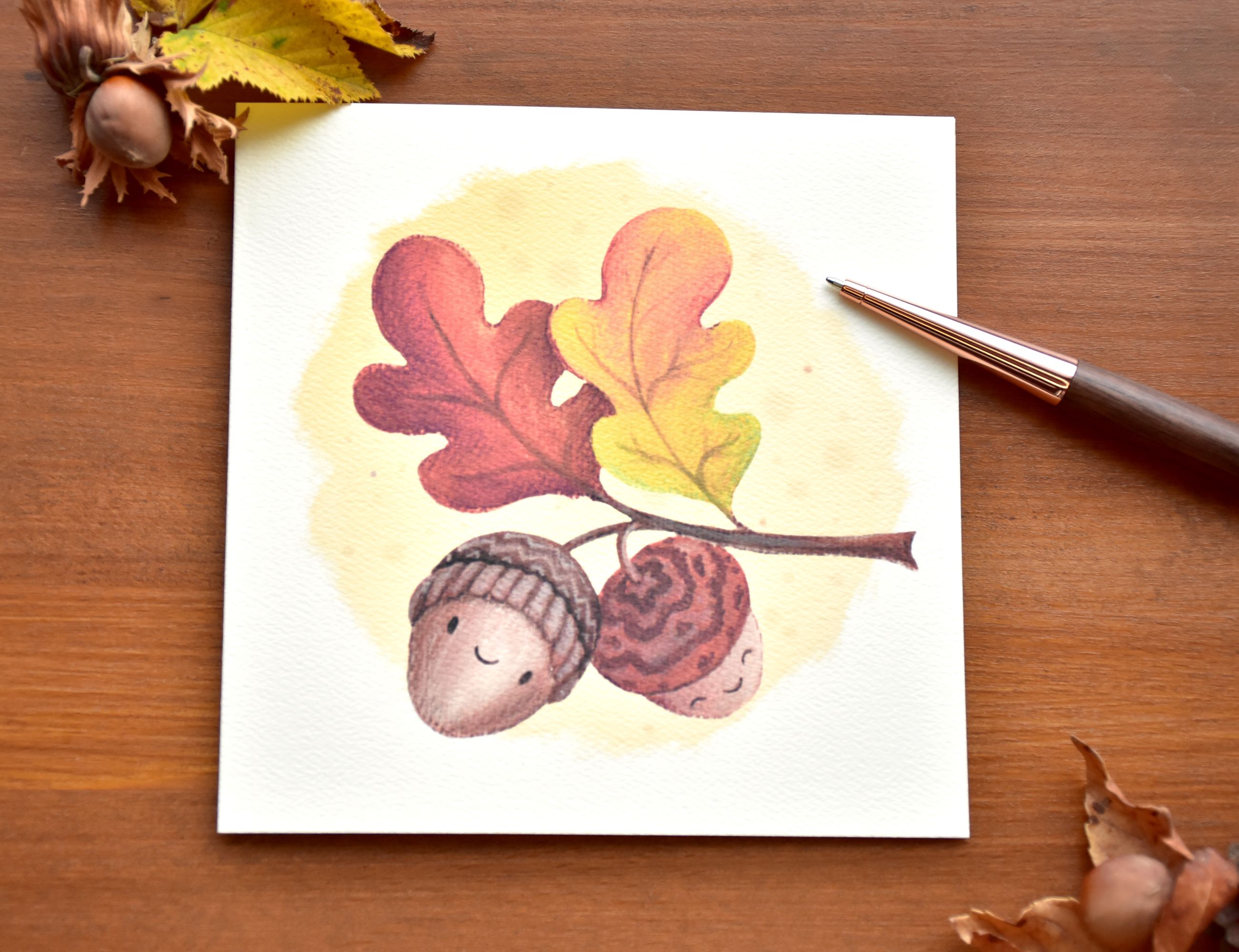 Makkocskák - Őszi üdvözlő kártya szett