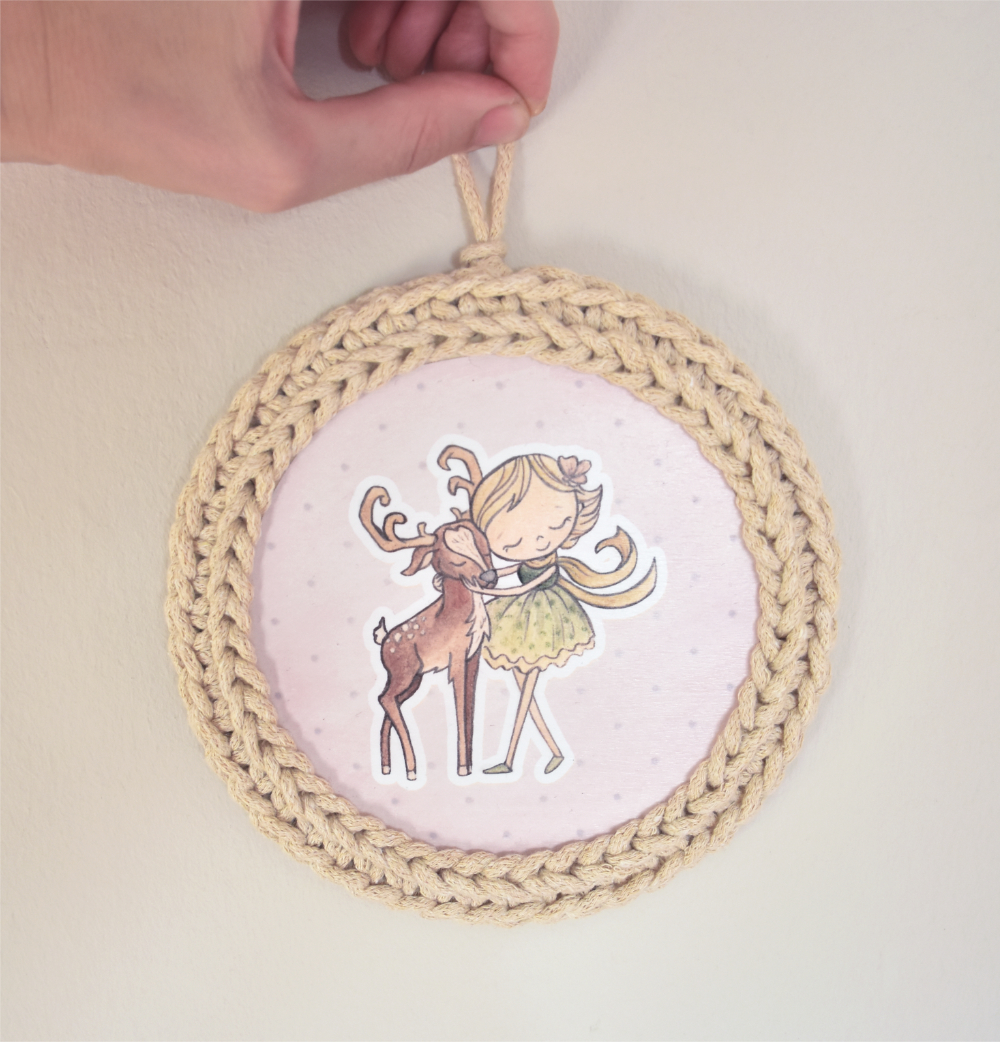 Kerek kép - pasztell Monka-lányok