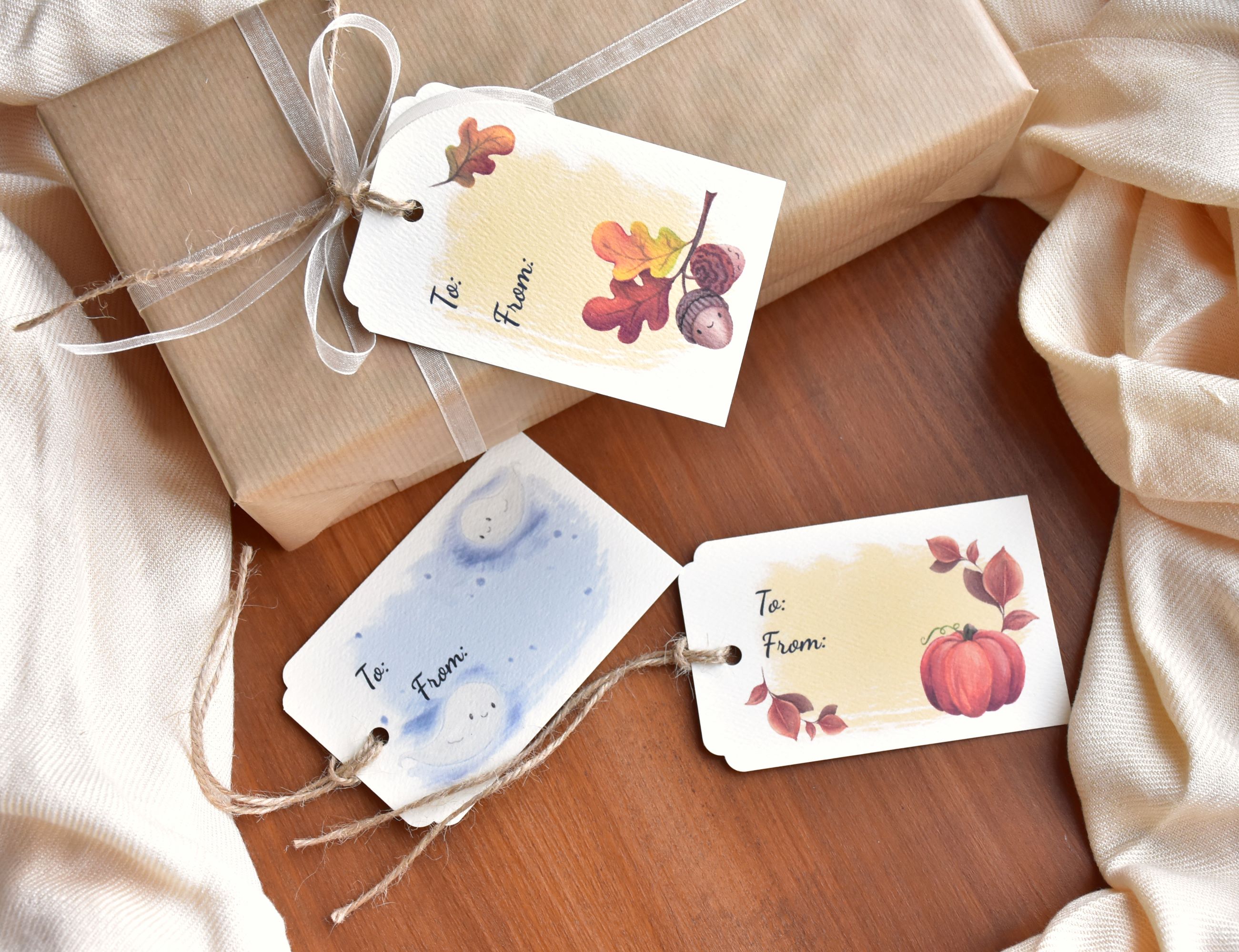 Halloween tök - Őszi üdvözlő kártya szett