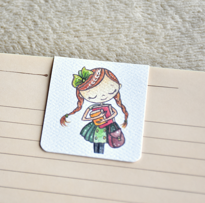 Színes Monka-lányok - mágneses könyvjelzők