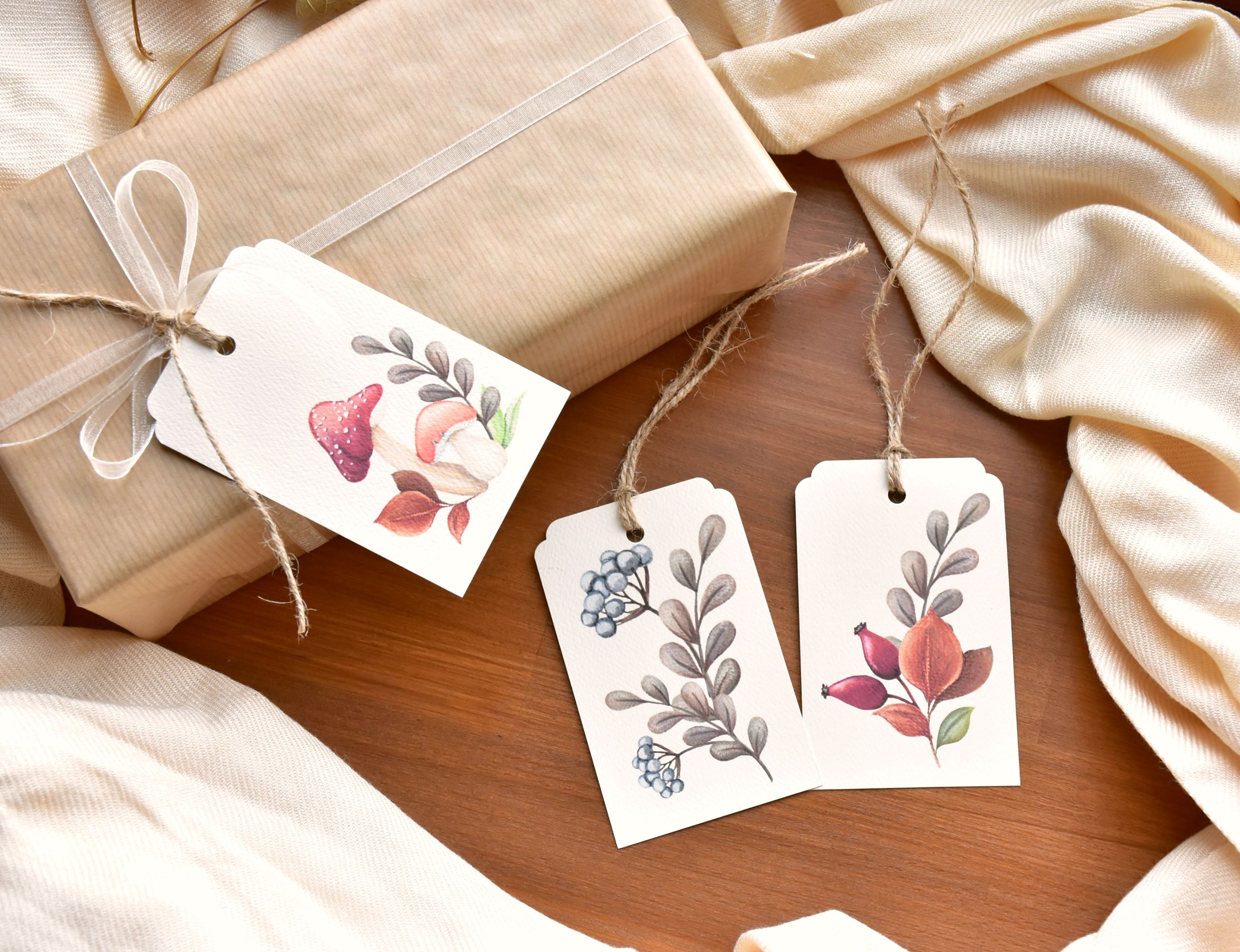 Erdei koszorú - Őszi üdvözlő kártya szett