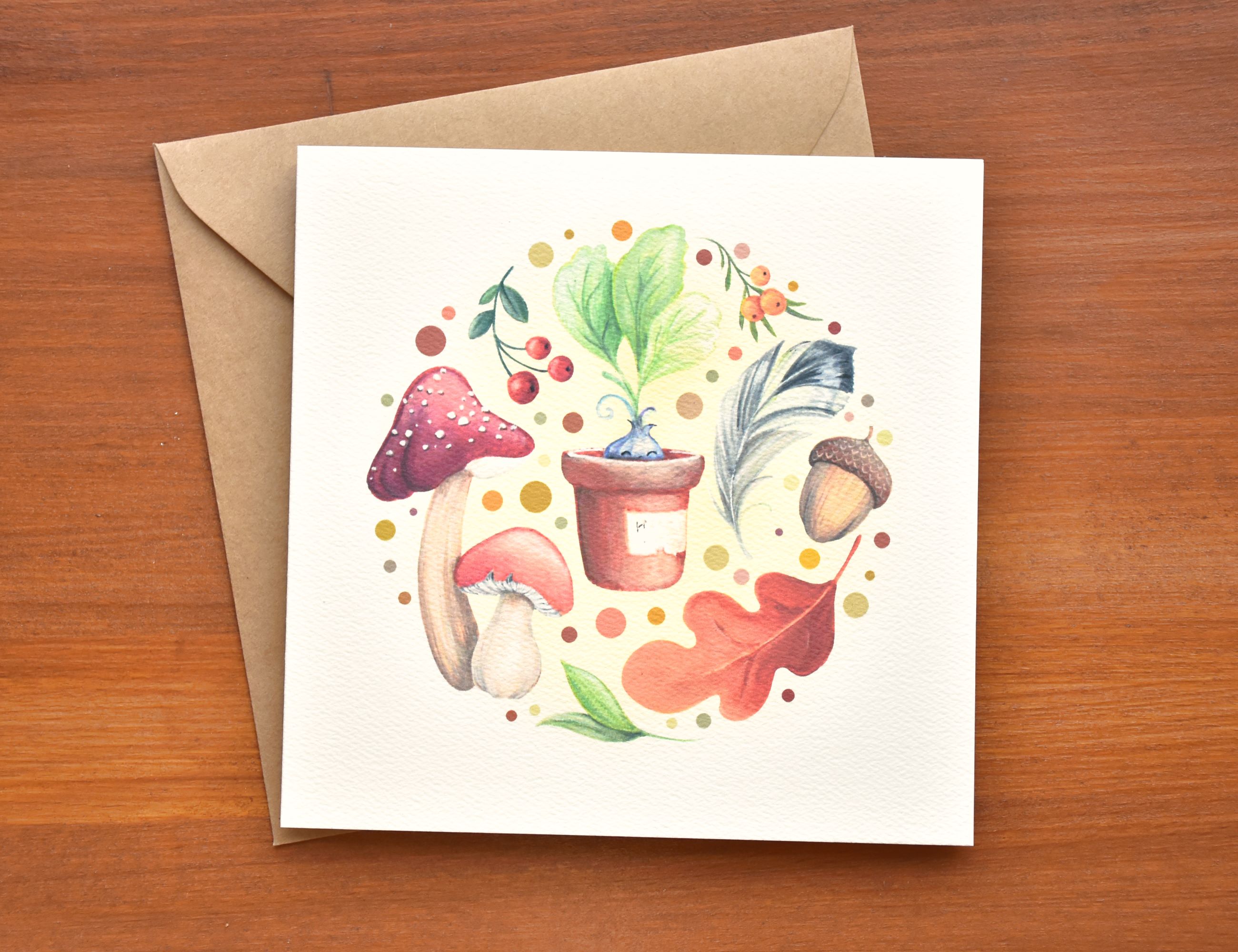 Erdei válogatás - Őszi üdvözlő kártya szett