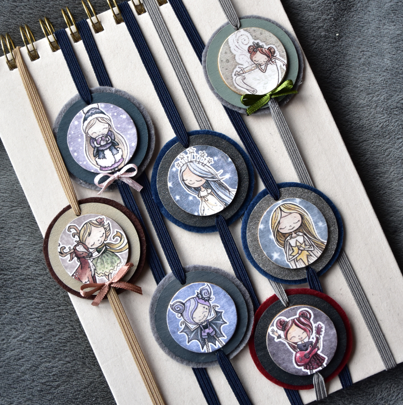 Gumis könyvjelző - Monka-lányok (ősz-tél)