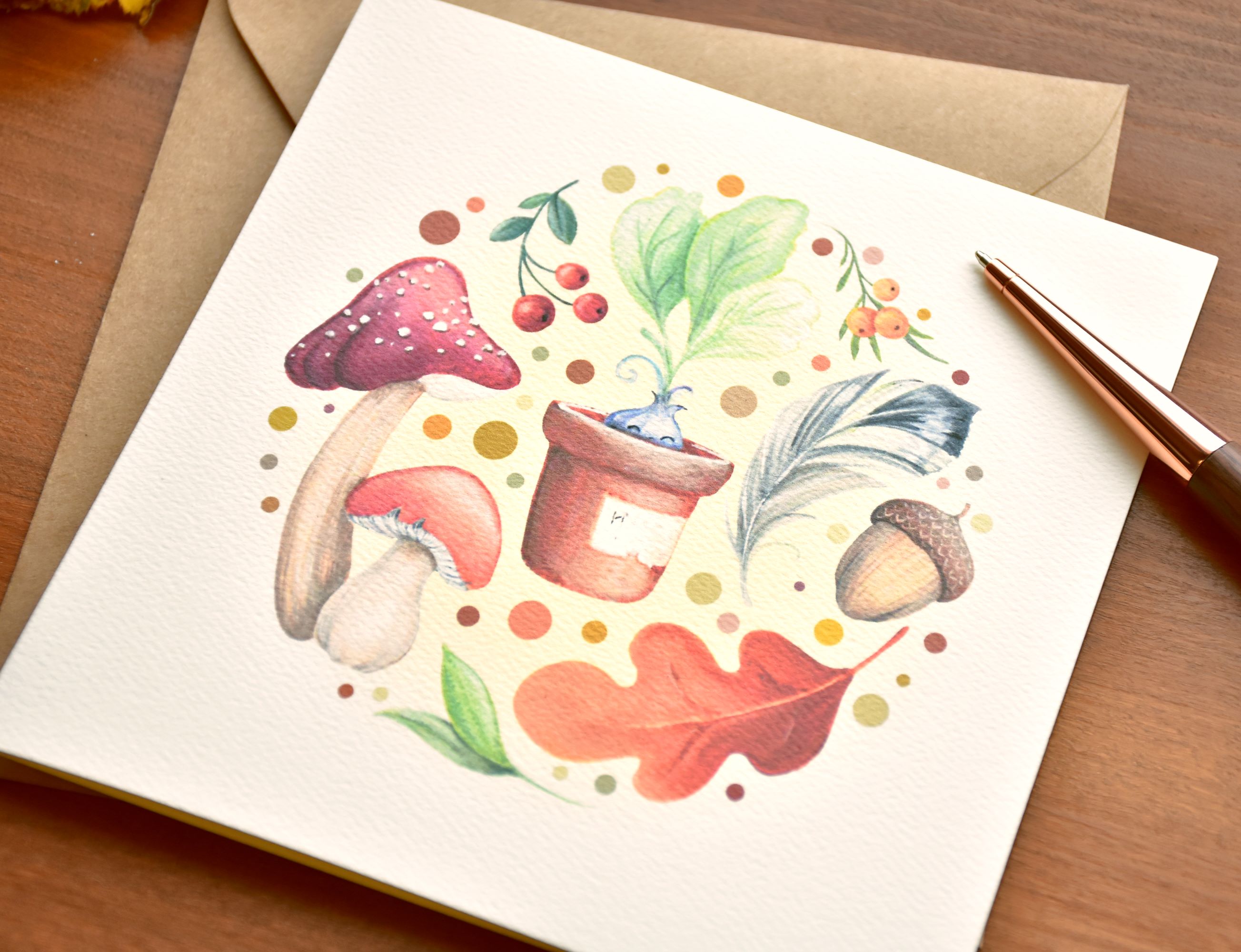 Erdei válogatás - Őszi üdvözlő kártya szett