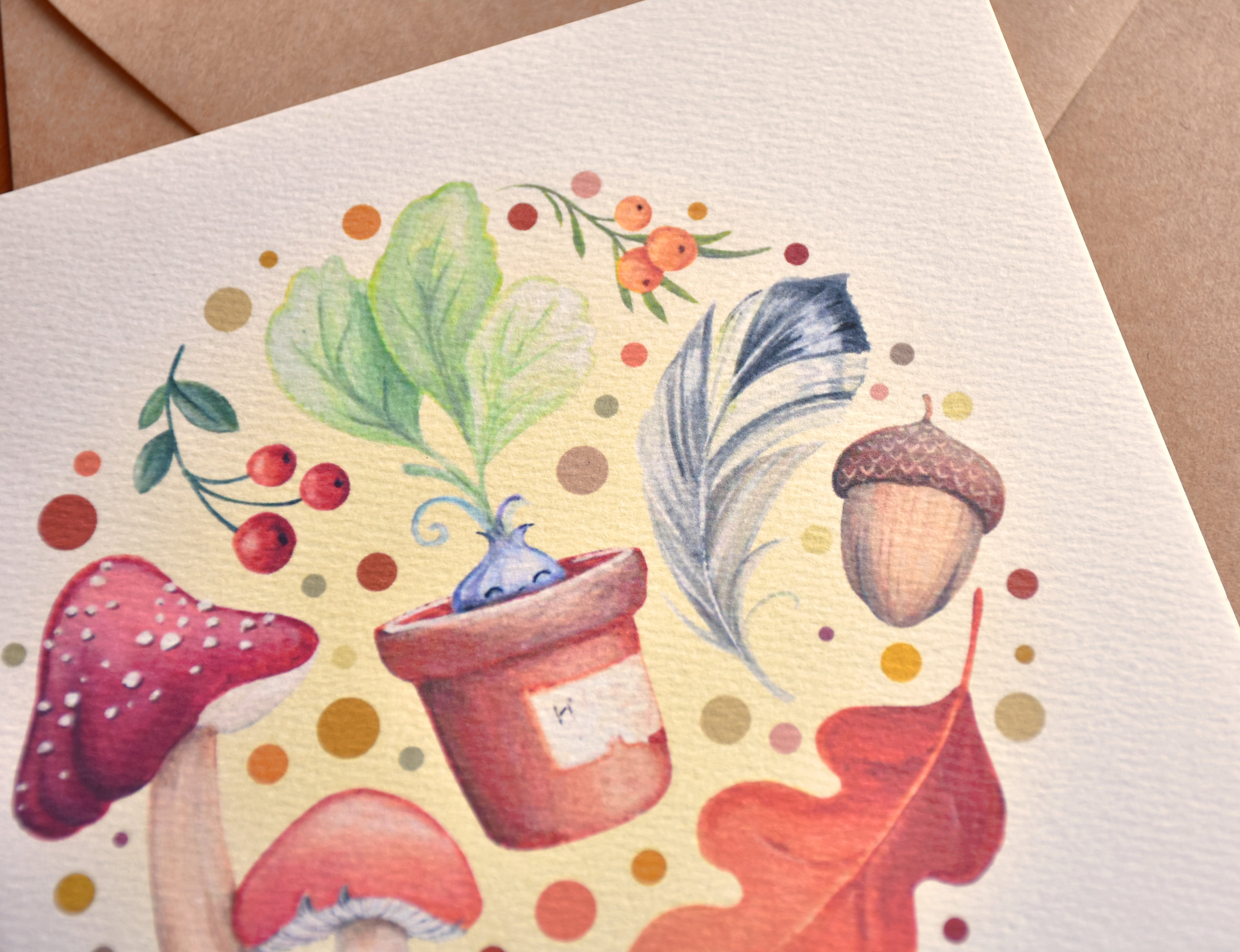 Erdei válogatás - Őszi üdvözlő kártya szett