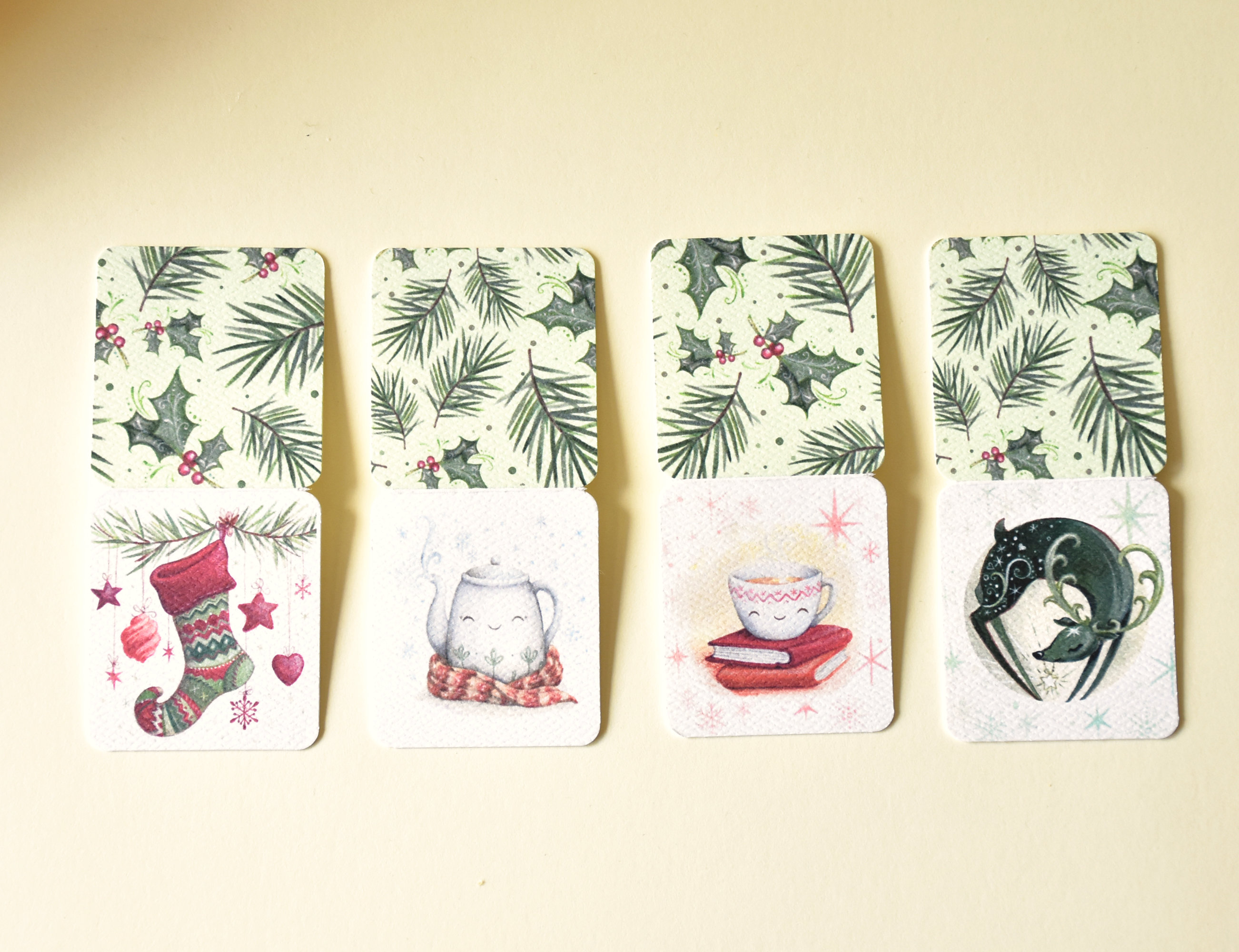 Karácsonyi minták - mágneses könyvjelzők