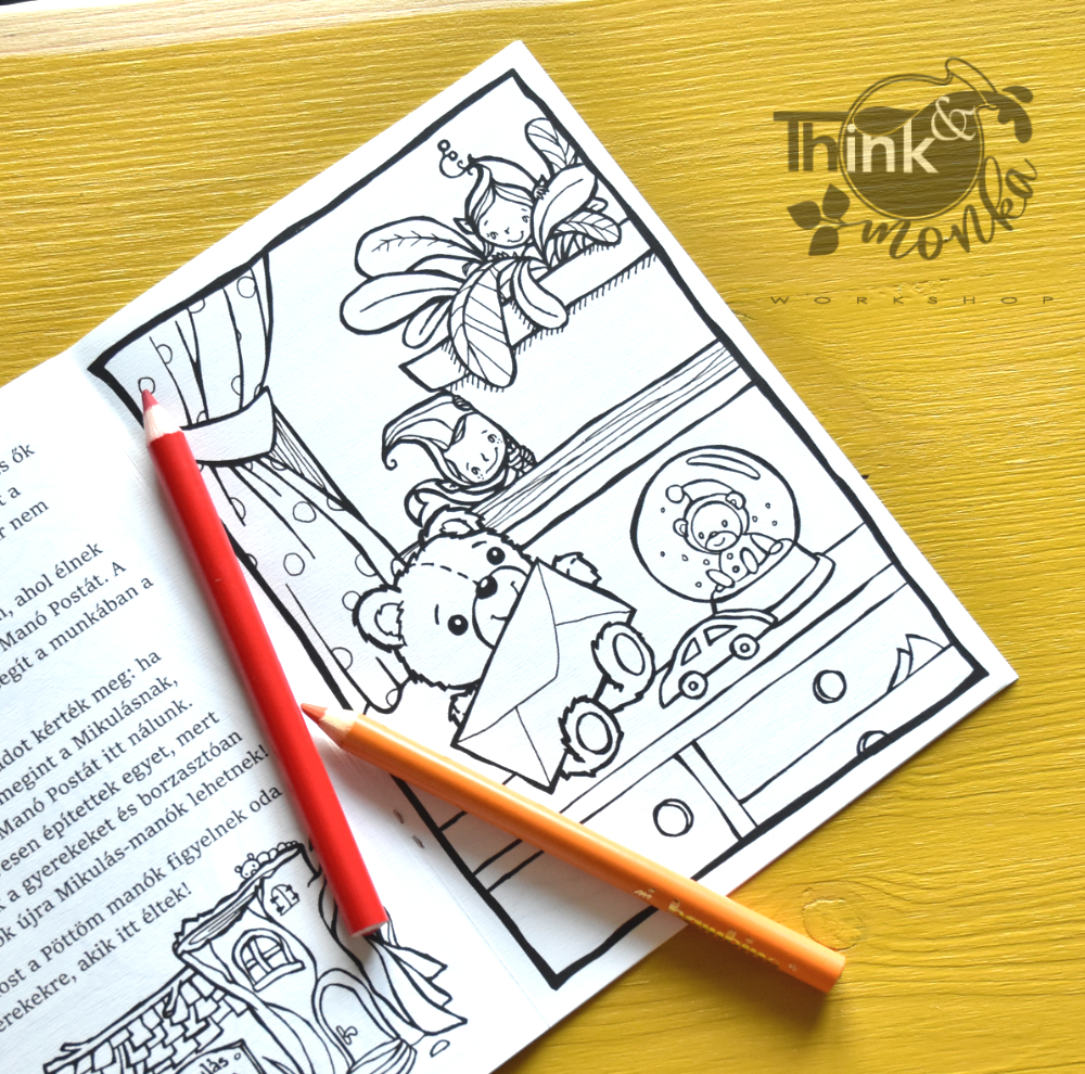 Mikulás Manó Posta - színezőfüzet mesével