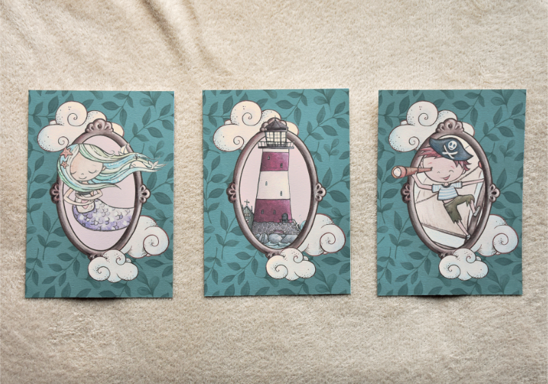 Tengeri témájú képsorozat - Nyomtatott illusztrációk