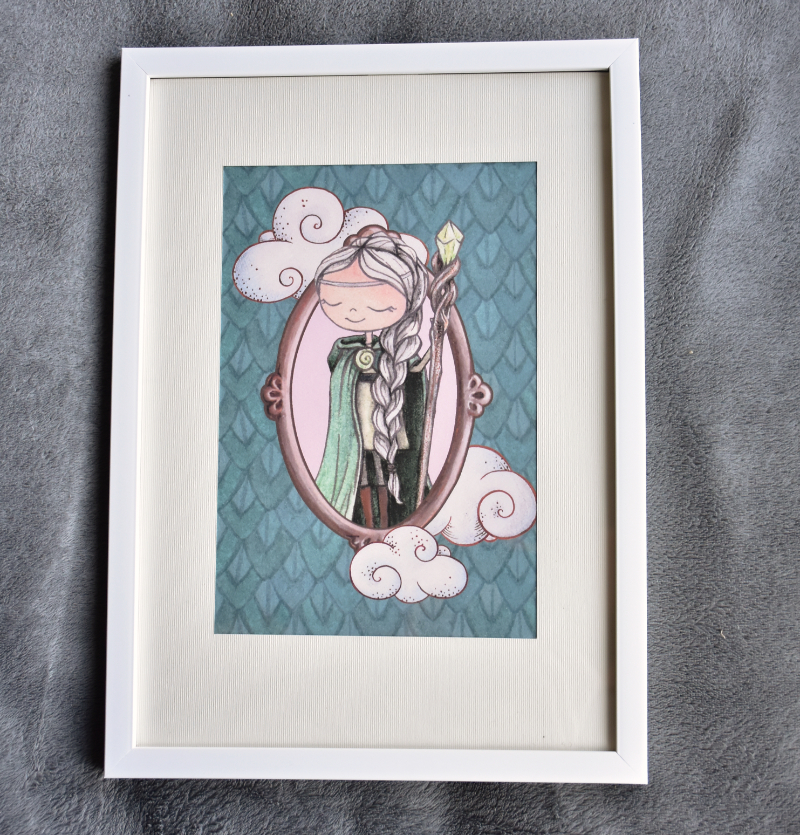 Mágus Monka-lány - Nyomtatott illusztráció