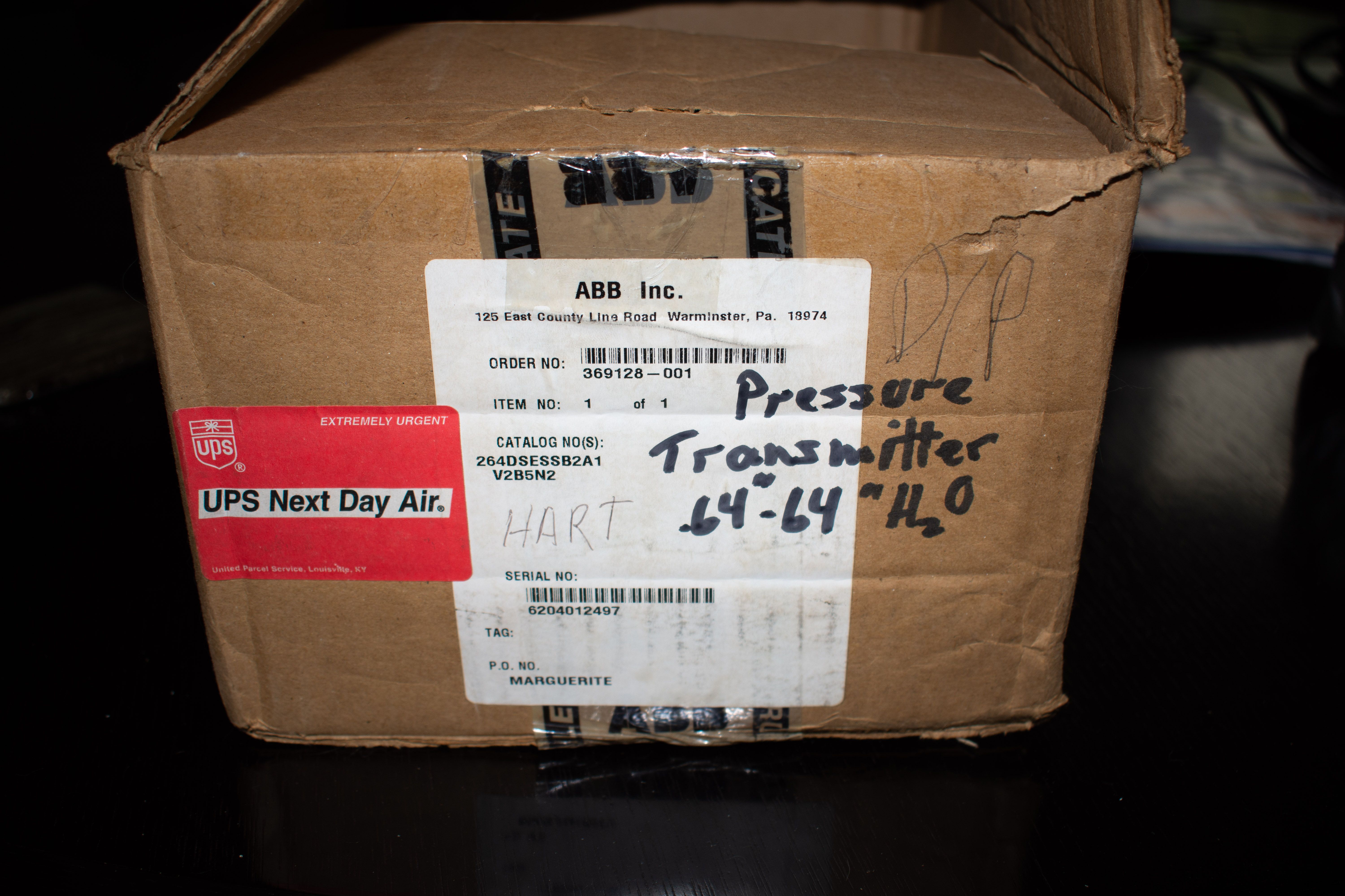 ABB 2600T 264DSESSB2A1V2B5N2 differential transmitter 64 inch H2O 1-year warranty