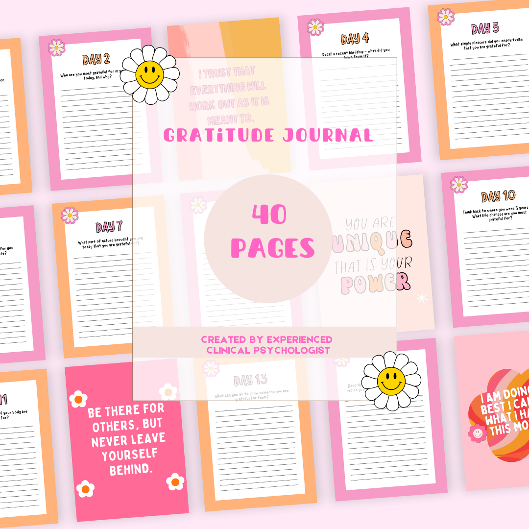 30-Day Gratitude Journal for Mental Health