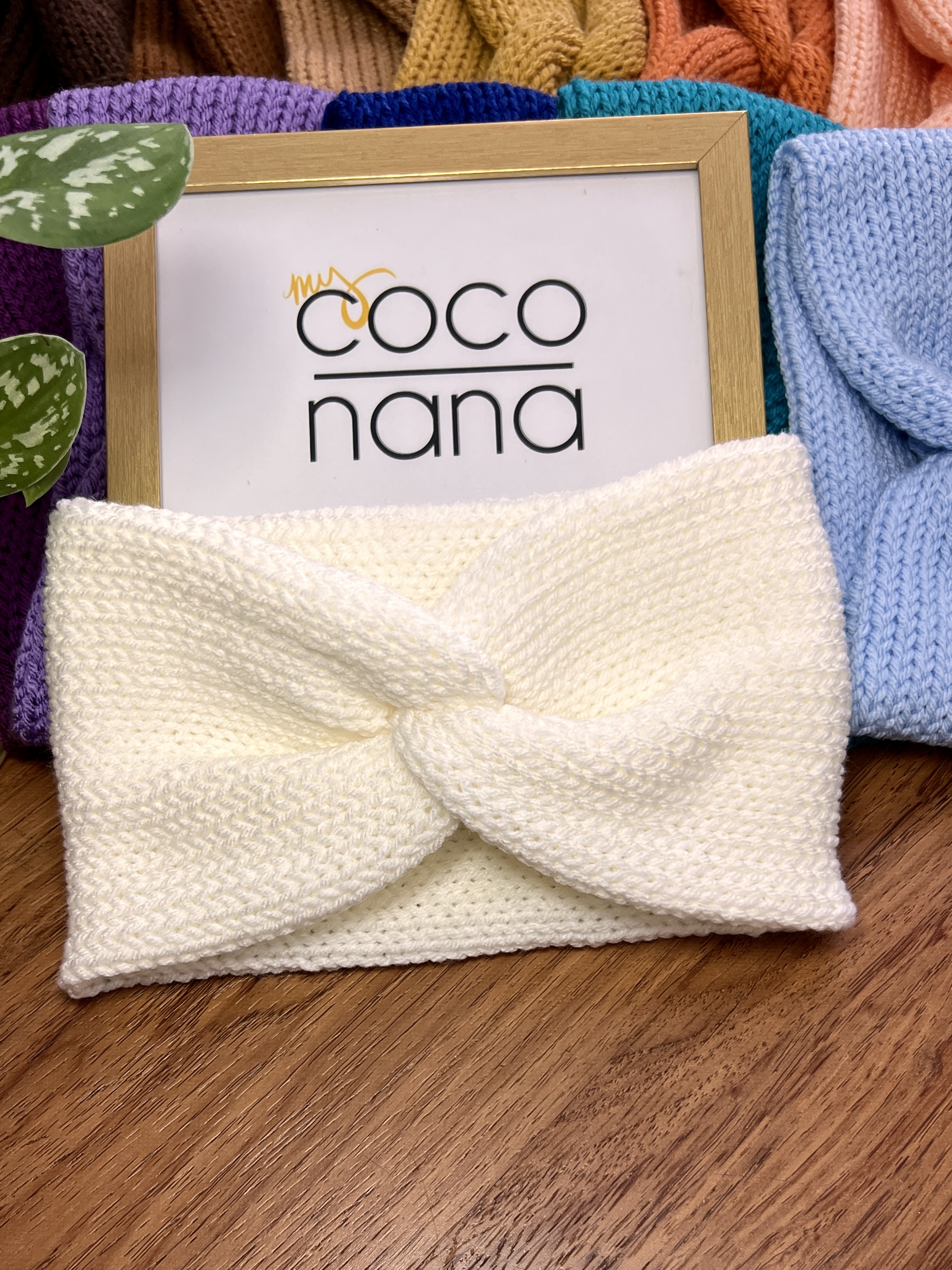 White Lagniappe Twist Knitted Headband