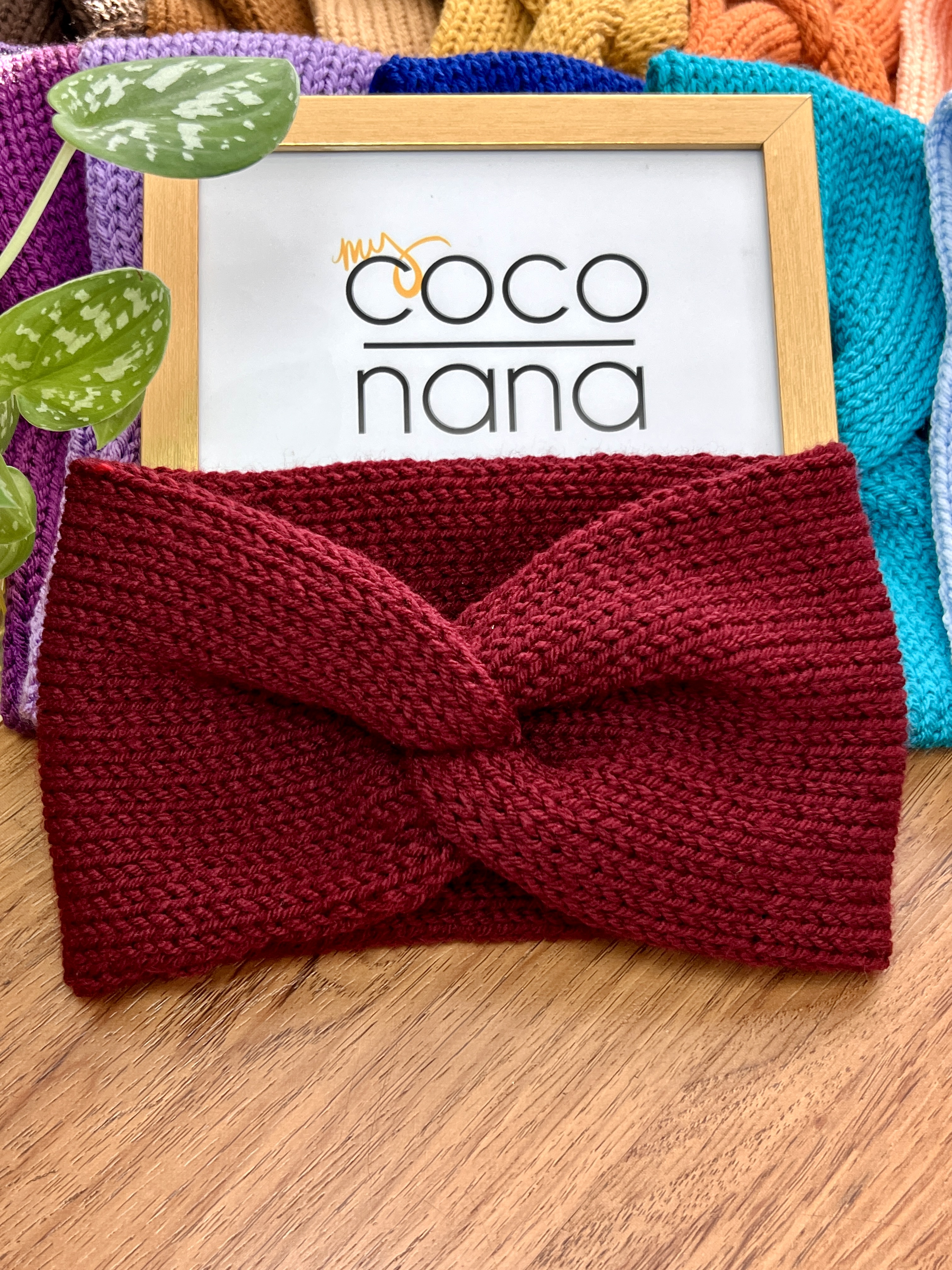 Burgundy Lagniappe Twist Knitted Headband