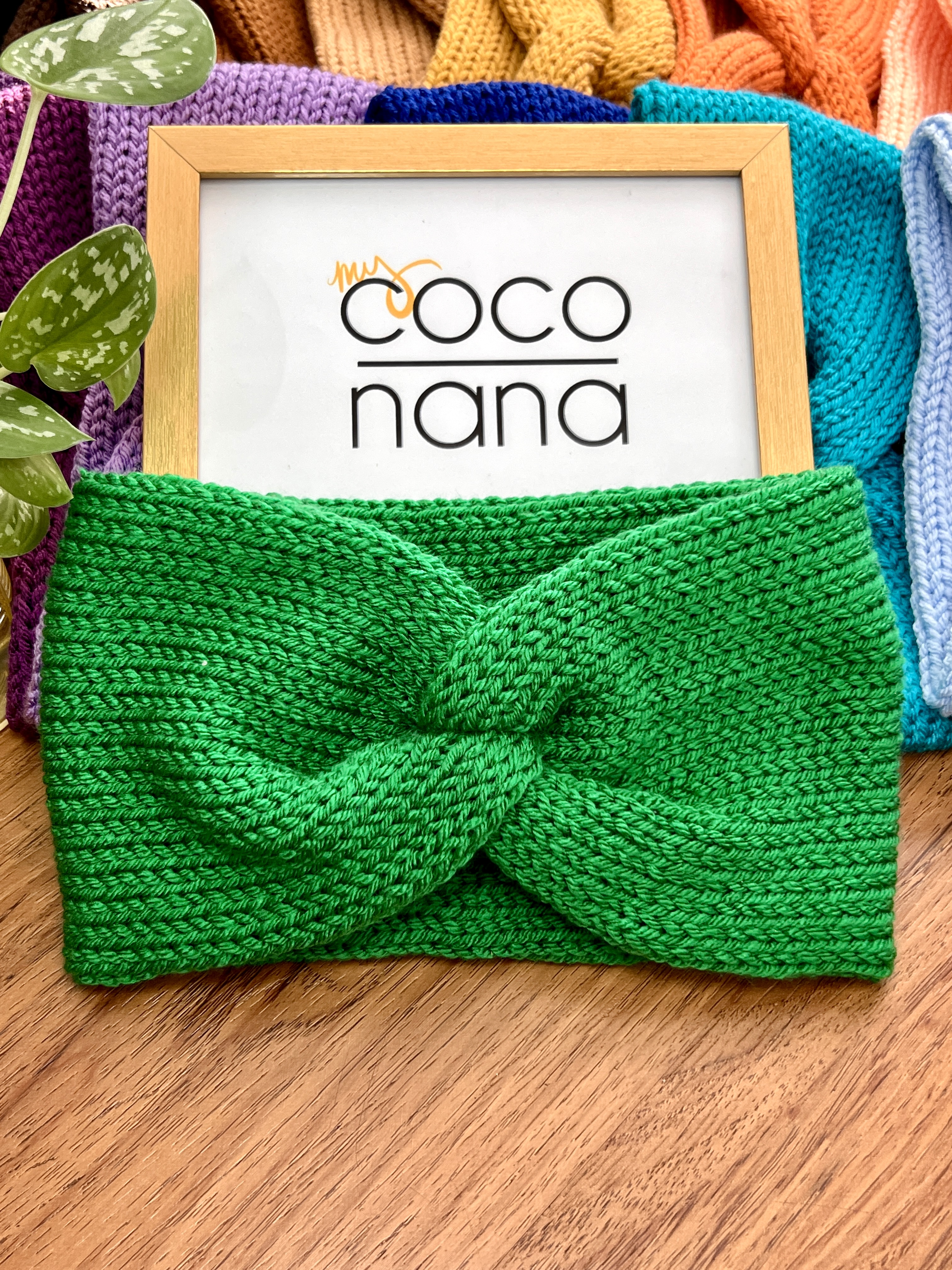 Green Lagniappe Twist Knit Headband