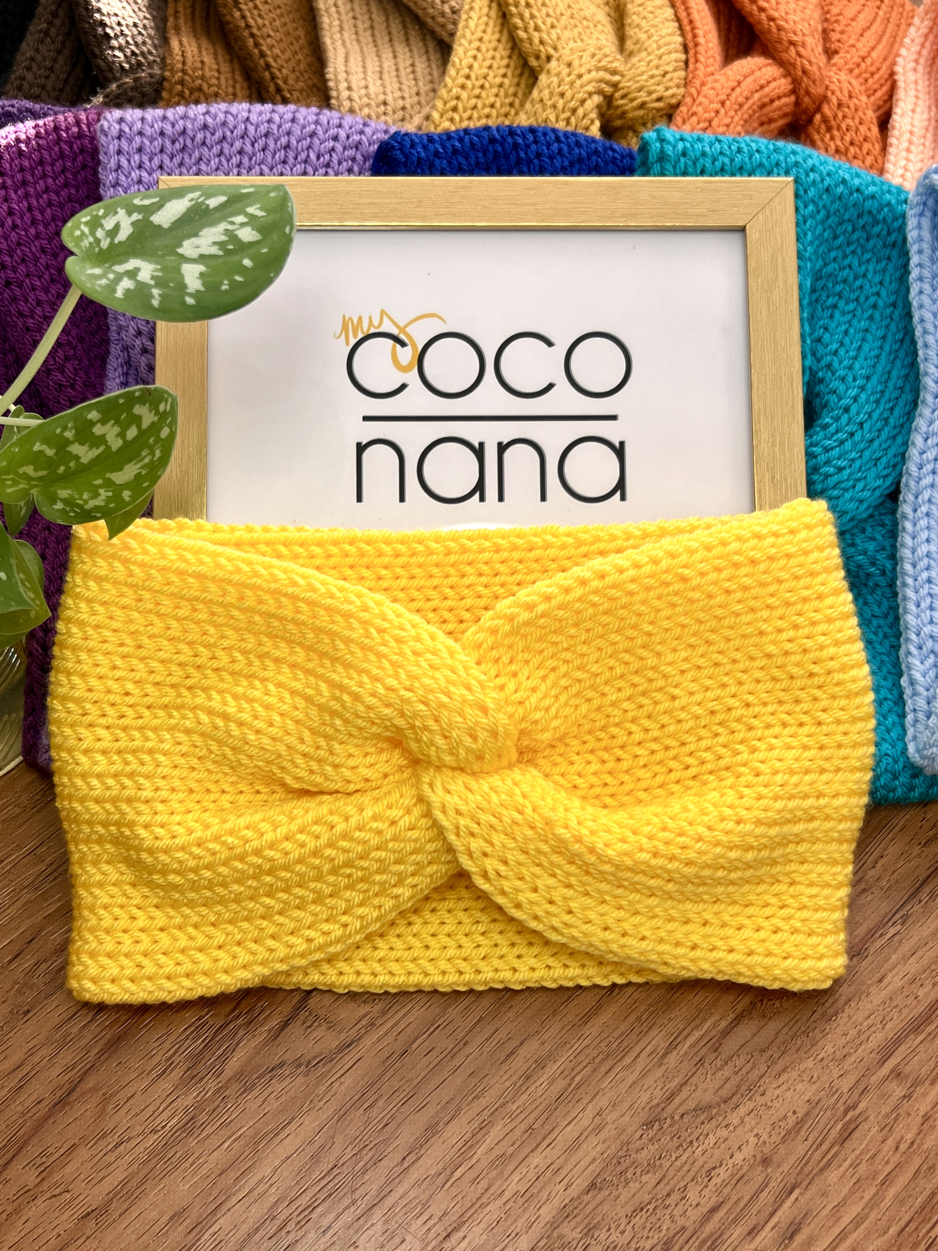 Yellow Lagniappe Twist Knitted Headband