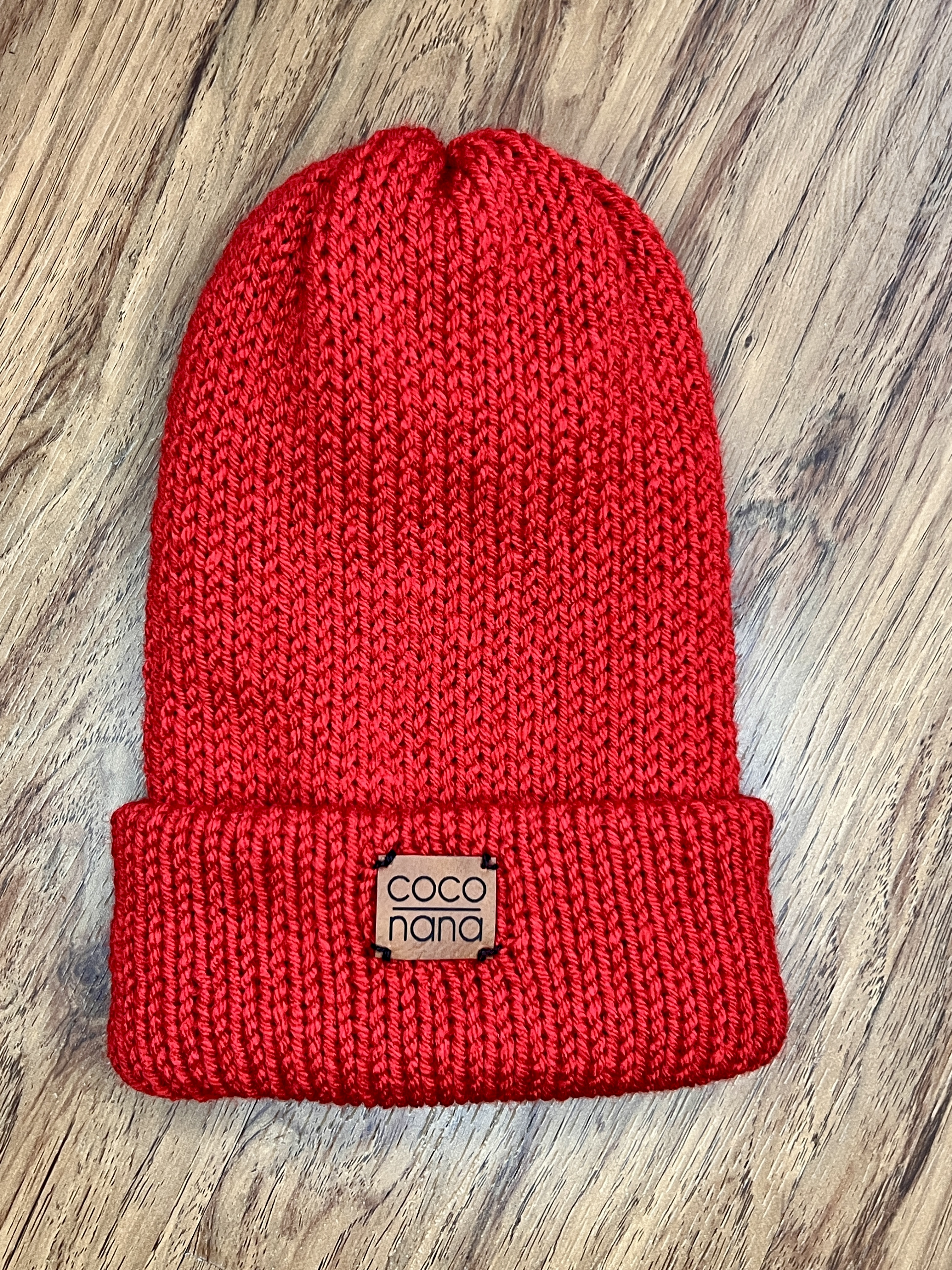 Red Lagniappe Cap Knitted Beanie