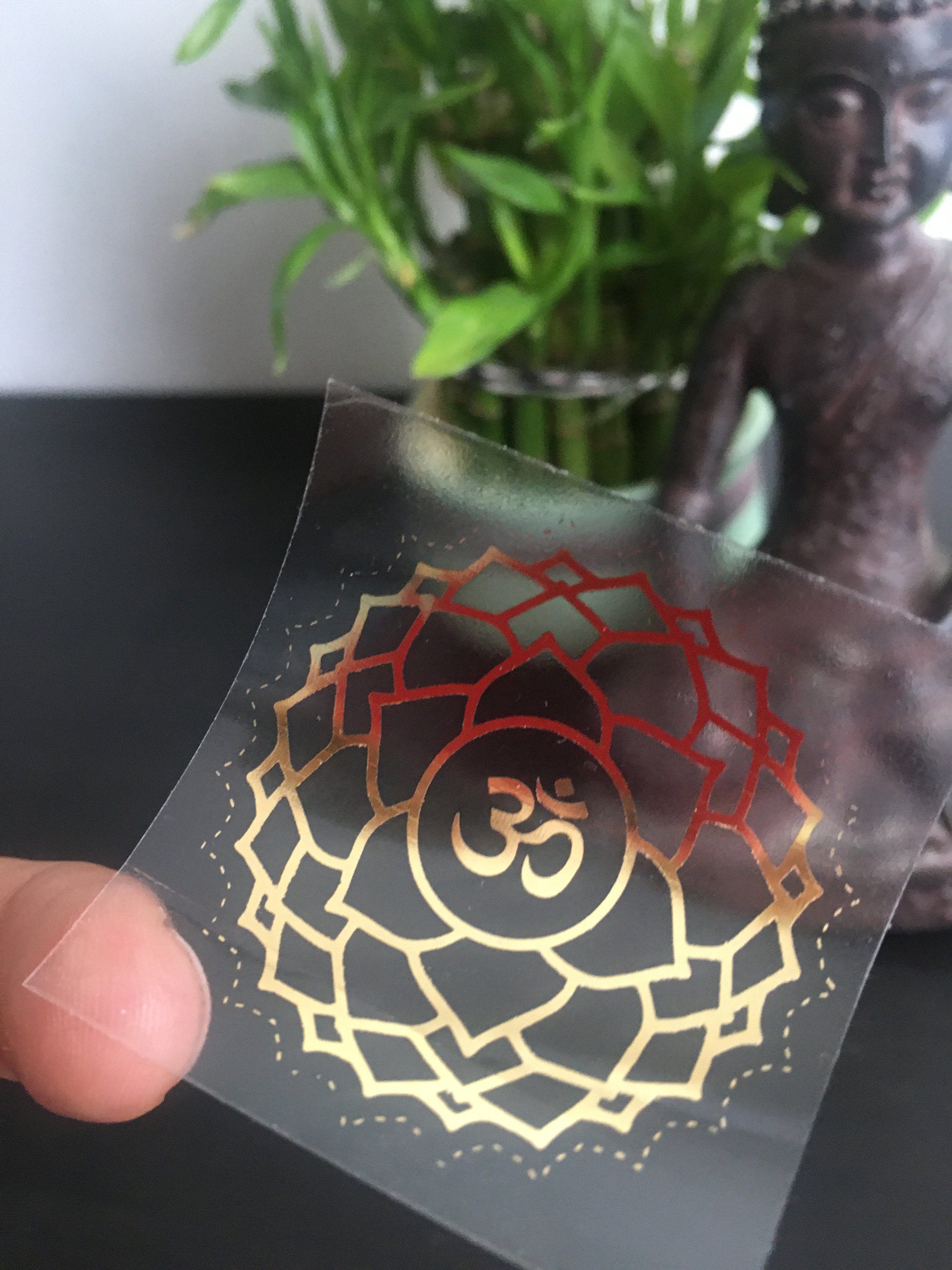 Chakra symbols golden stickers Set of 7