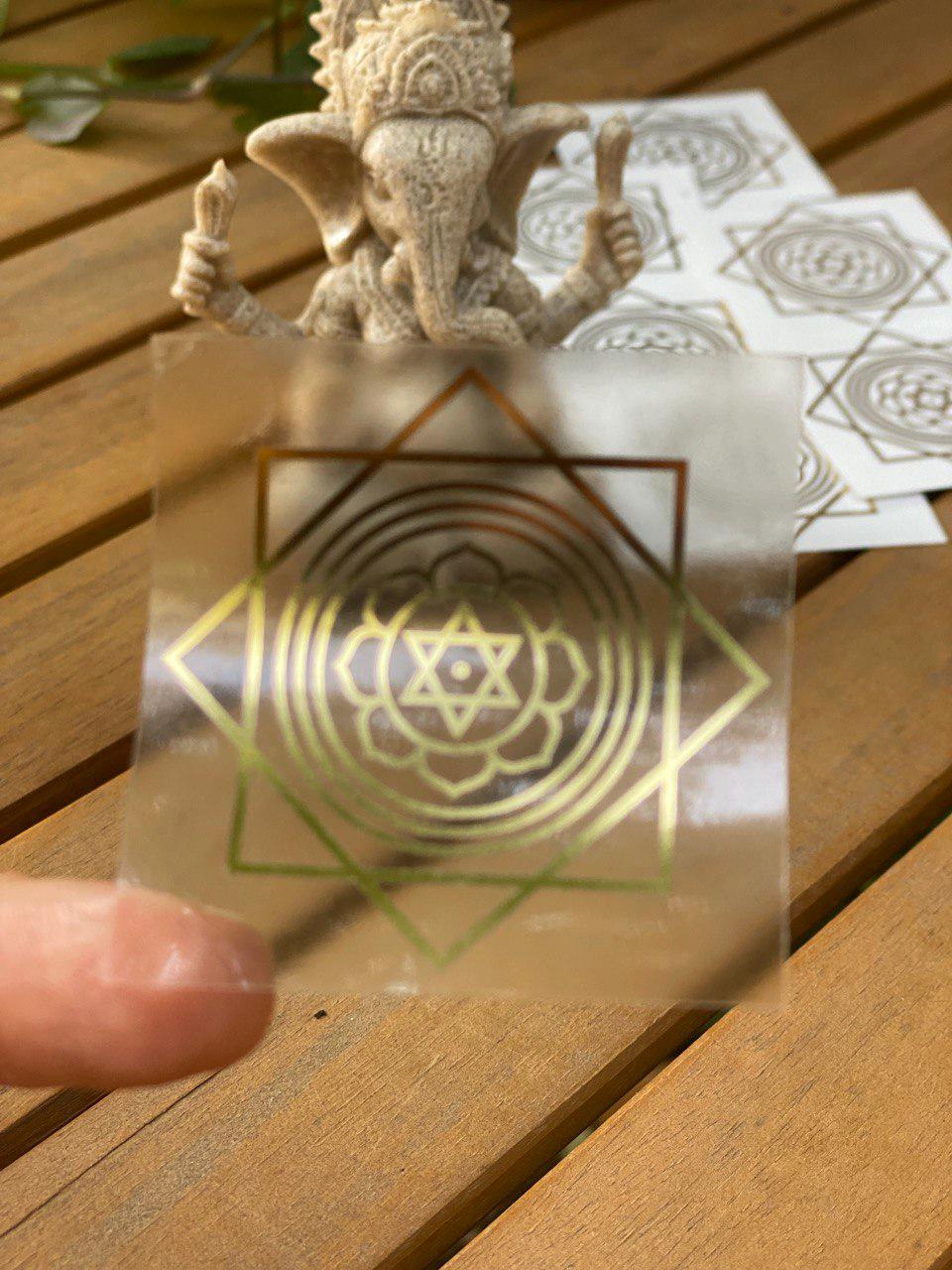Ganesha Yantra transparent sticker Set of 7