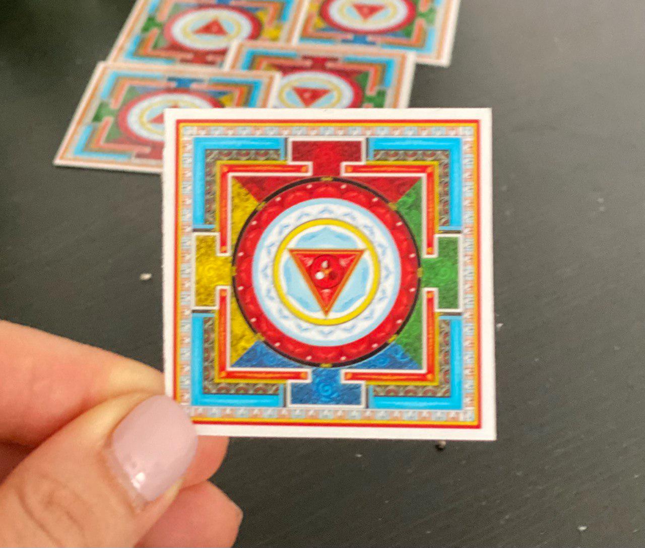 Yoni Mandala transparent sticker Set of 7
