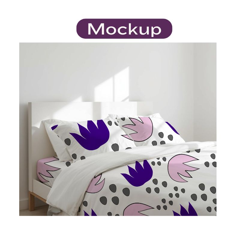 Abstract Flowers Light · Ref: 1007_abstflpkpurp_cal303_v020752