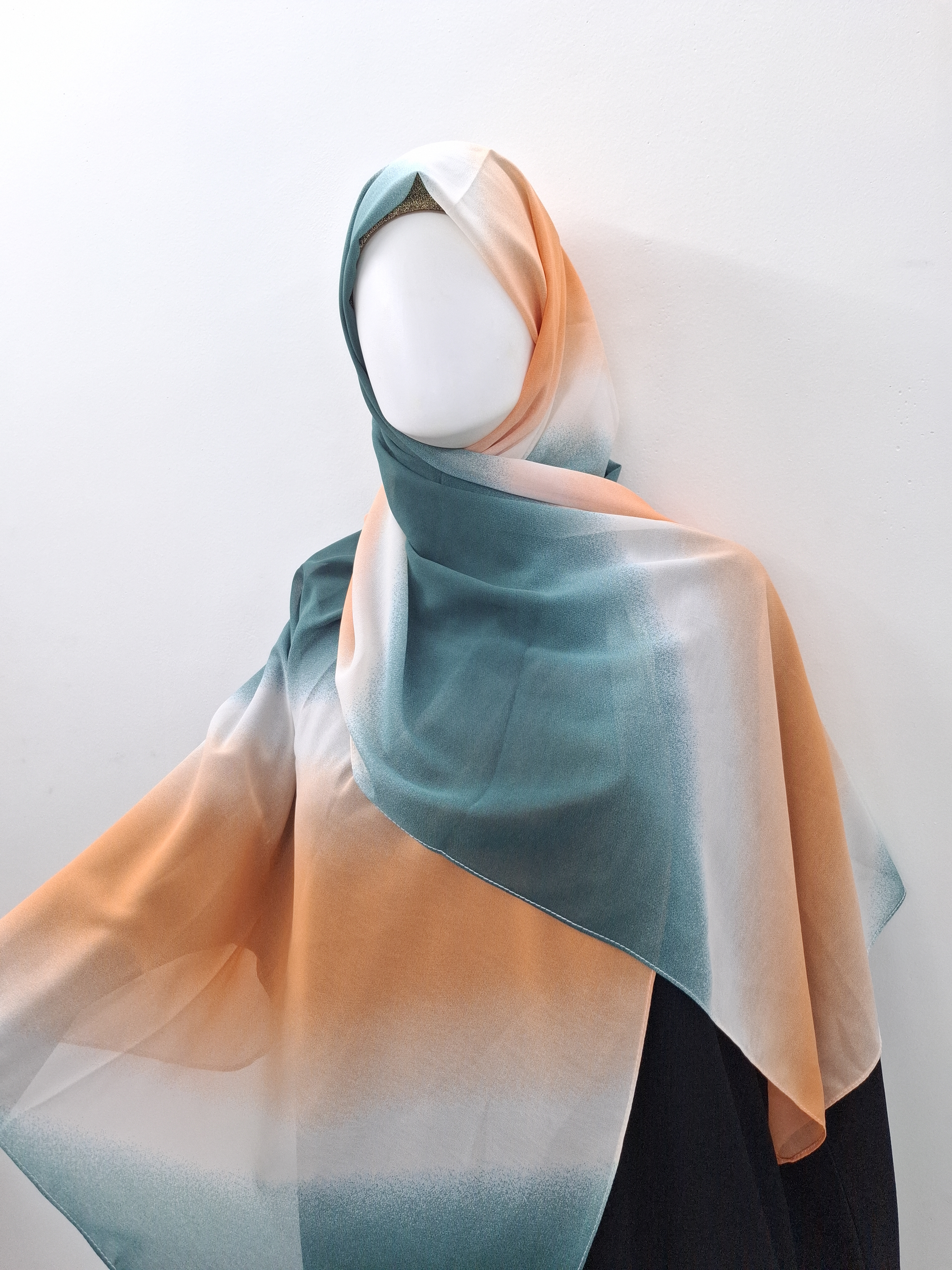 ombre  printed hijab 