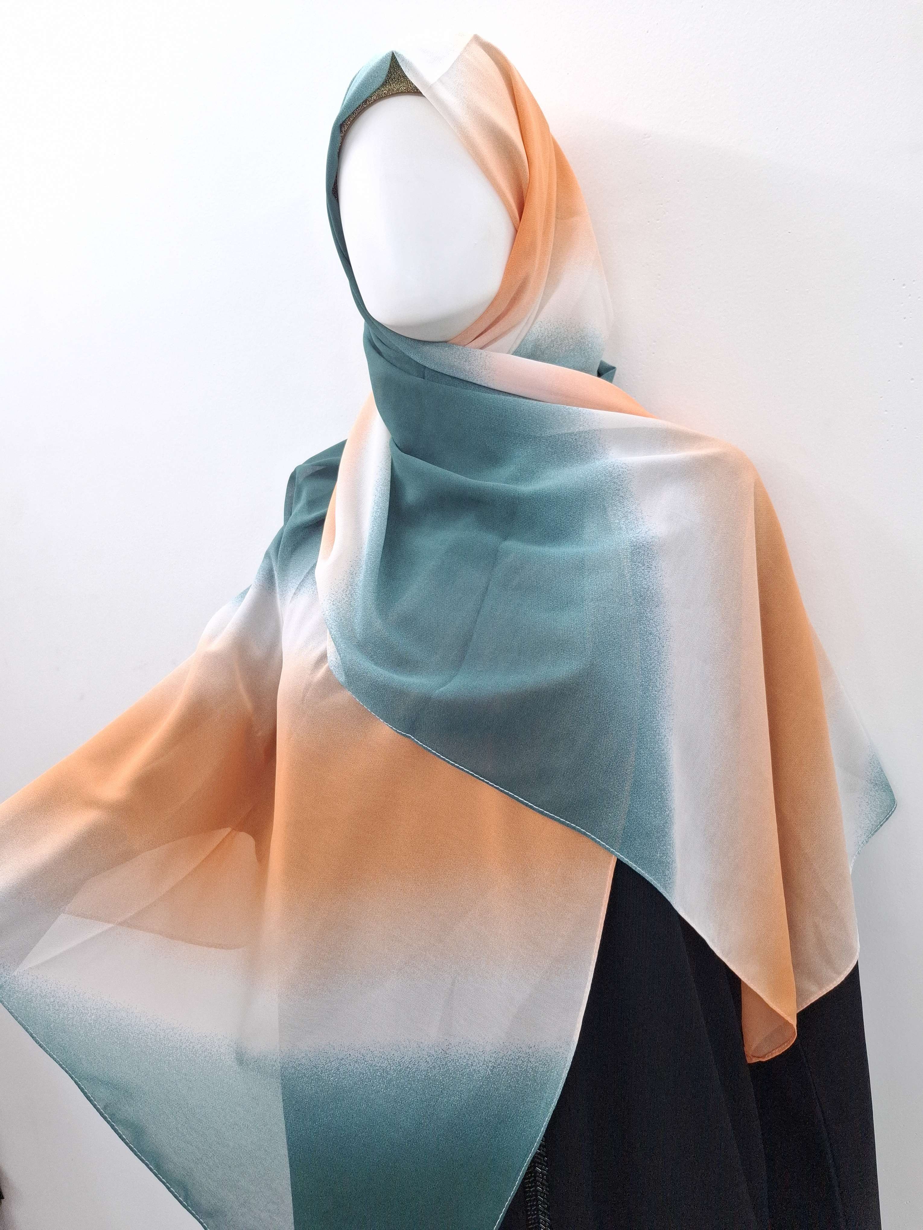 ombre  printed hijab 