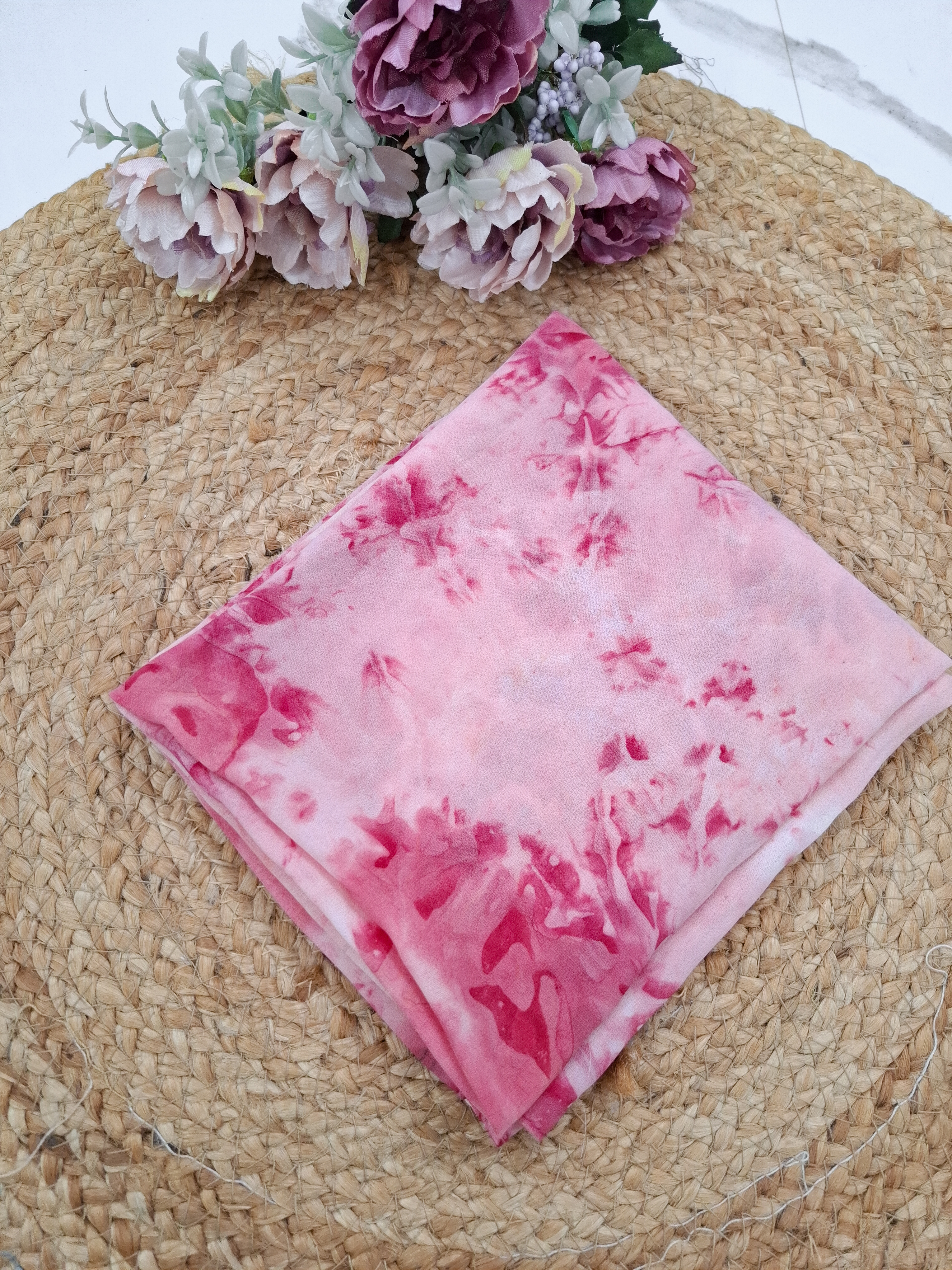  Pink Tie dye Hijab
