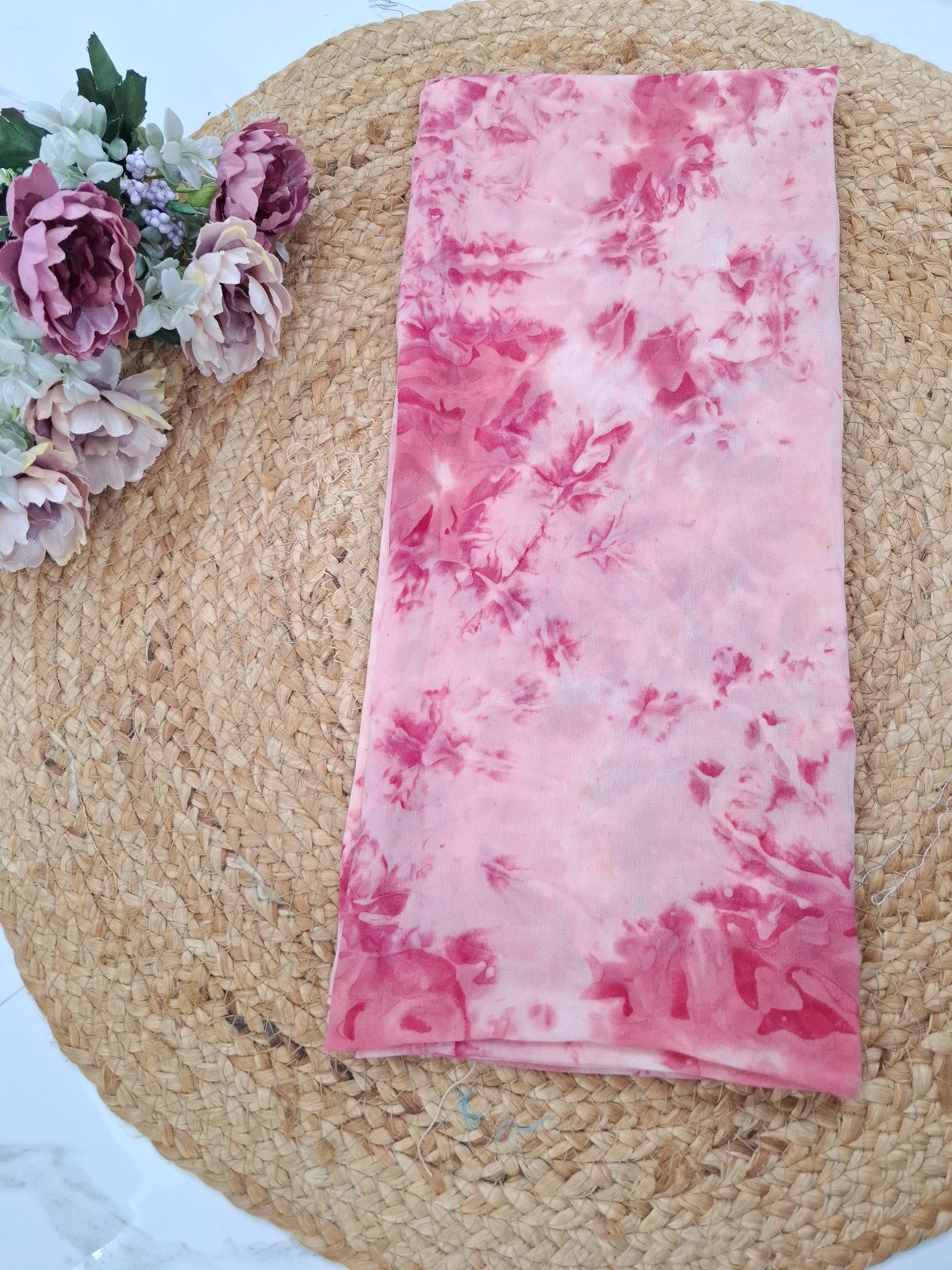  Pink Tie dye Hijab